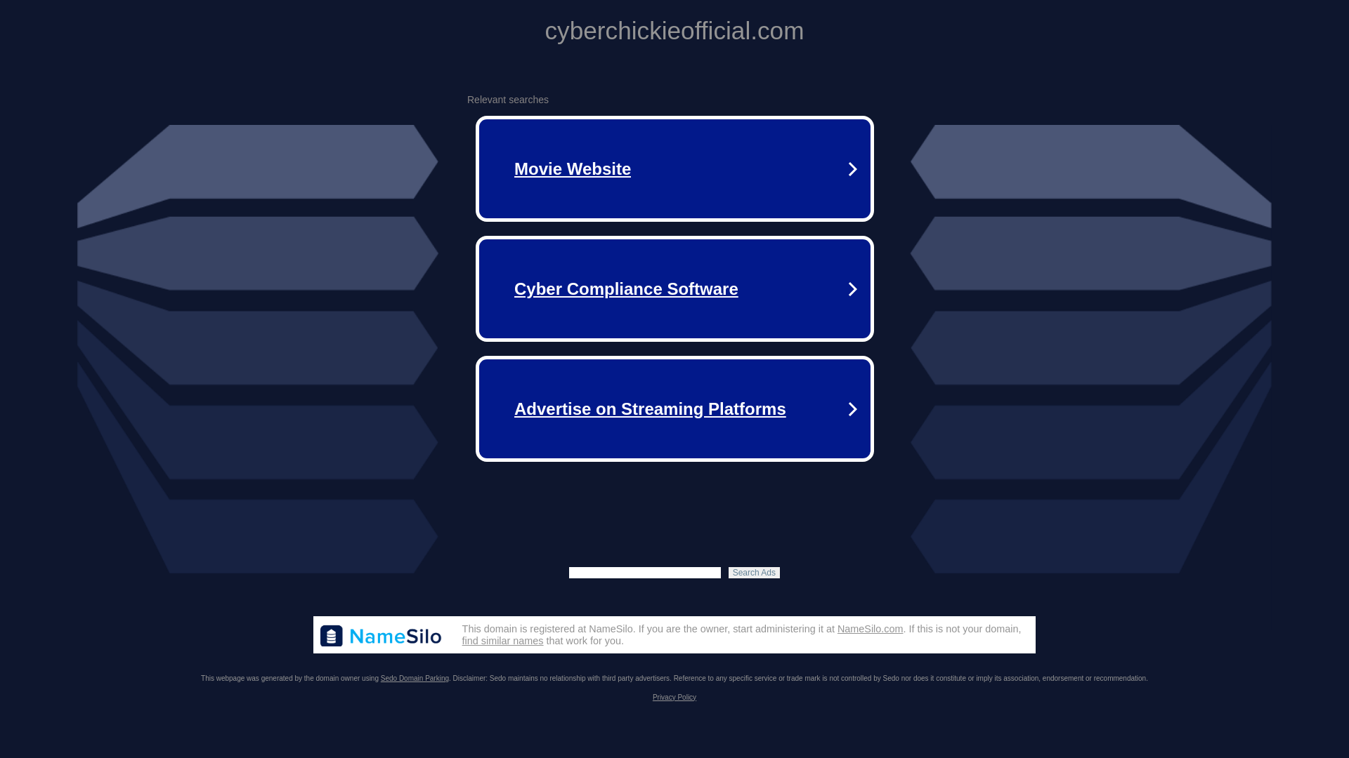 website screenshot of https://cyberchickieofficial.com/