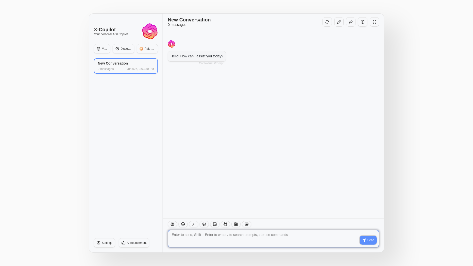 website screenshot of https://next-chat-copilot.pages.dev/