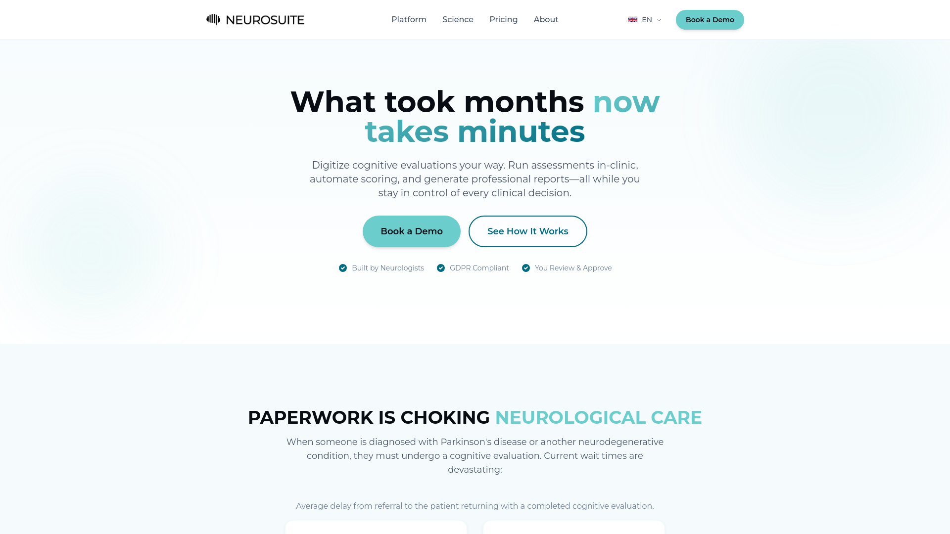 website screenshot of https://neurosuite.net