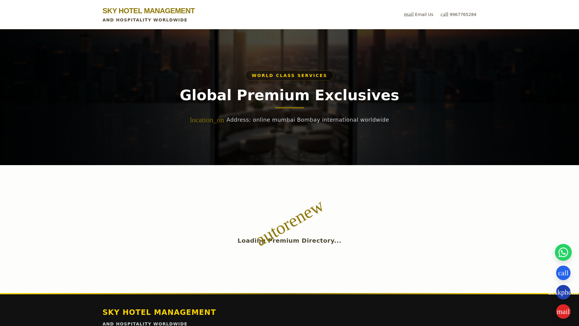 website screenshot of https://skyhotelmanagementandhospitalityworldwide.com/