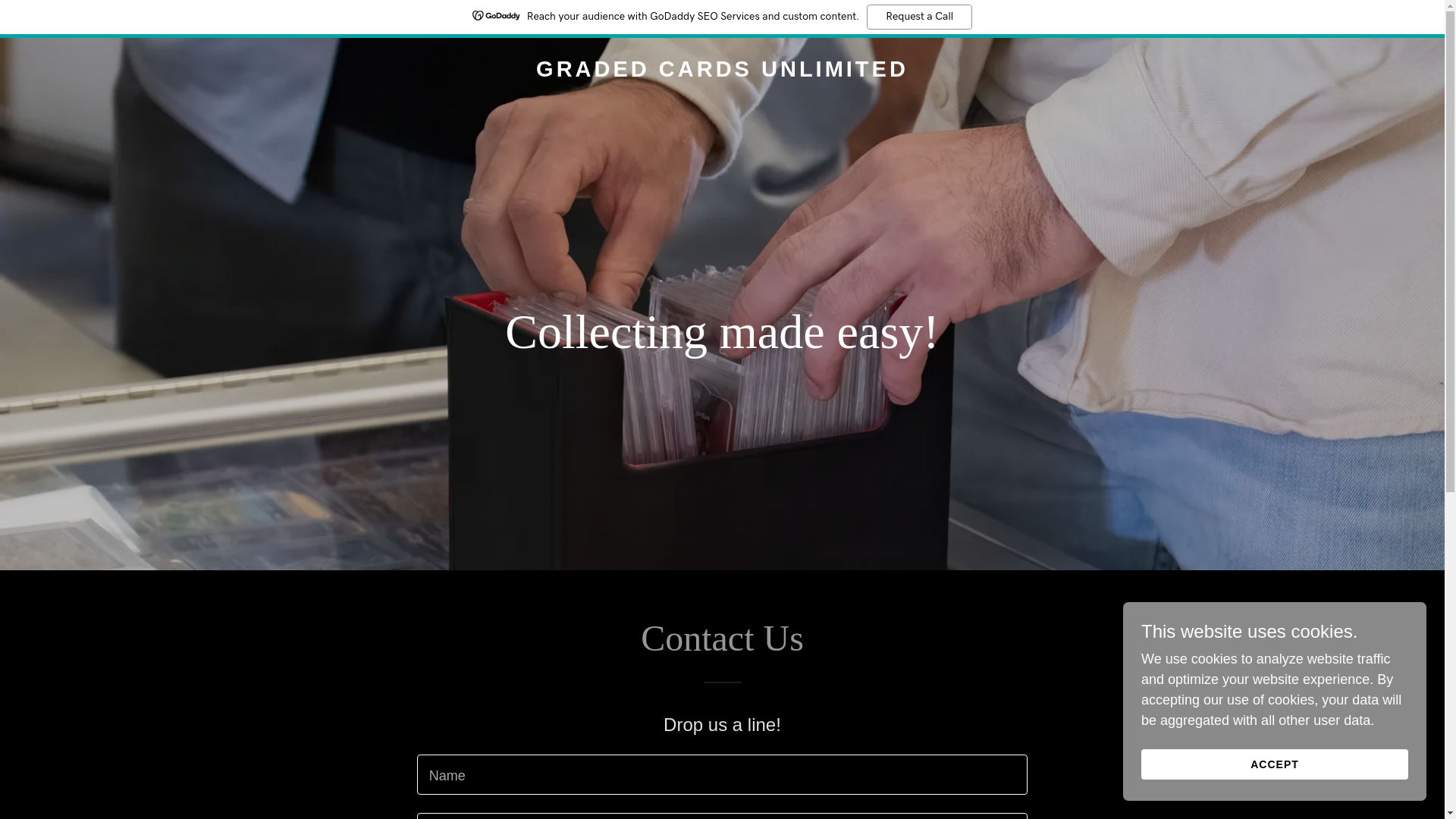 website screenshot of https://gradedcardsunlimited.com/