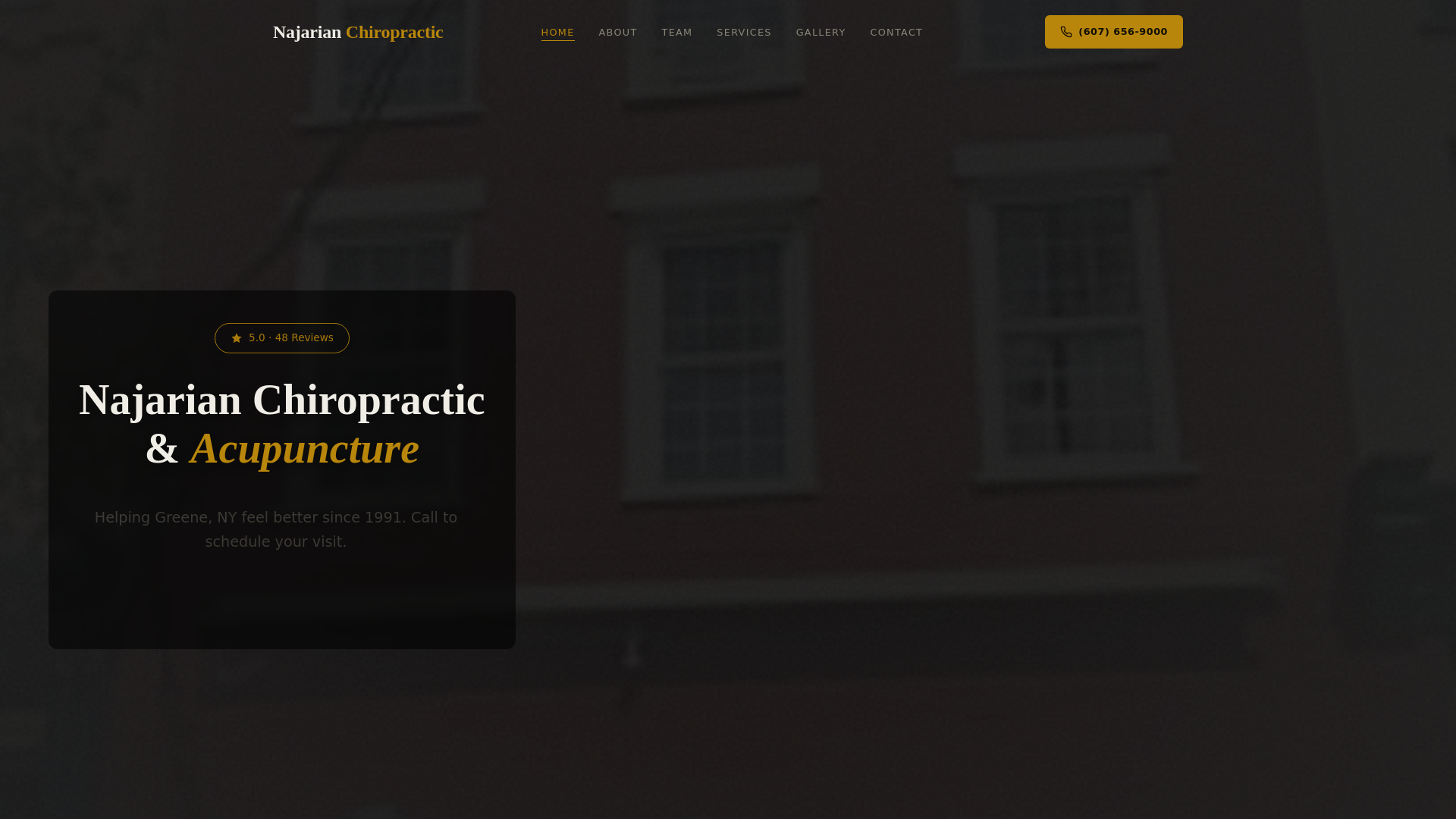 website screenshot of https://najarian-chiropractic.pages.dev/