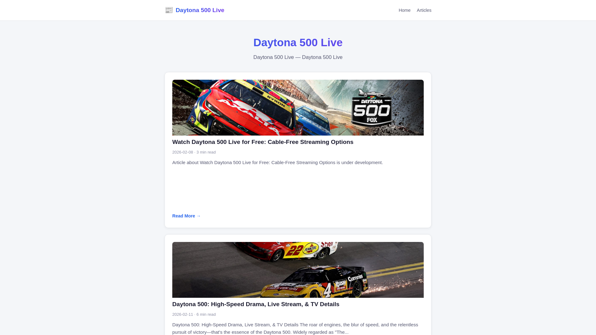 website screenshot of https://daytona-500-live.pages.dev/