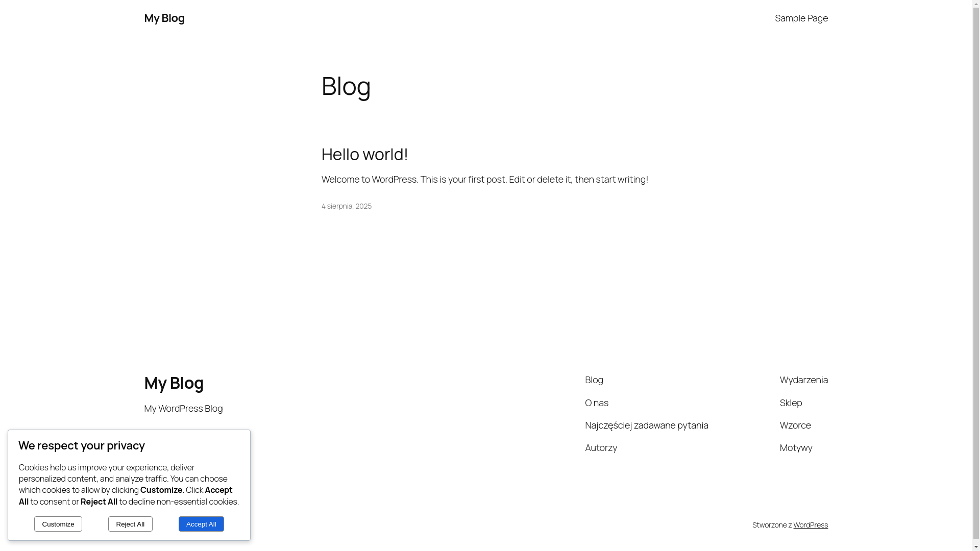 website screenshot of https://kamieniccienie.pl/