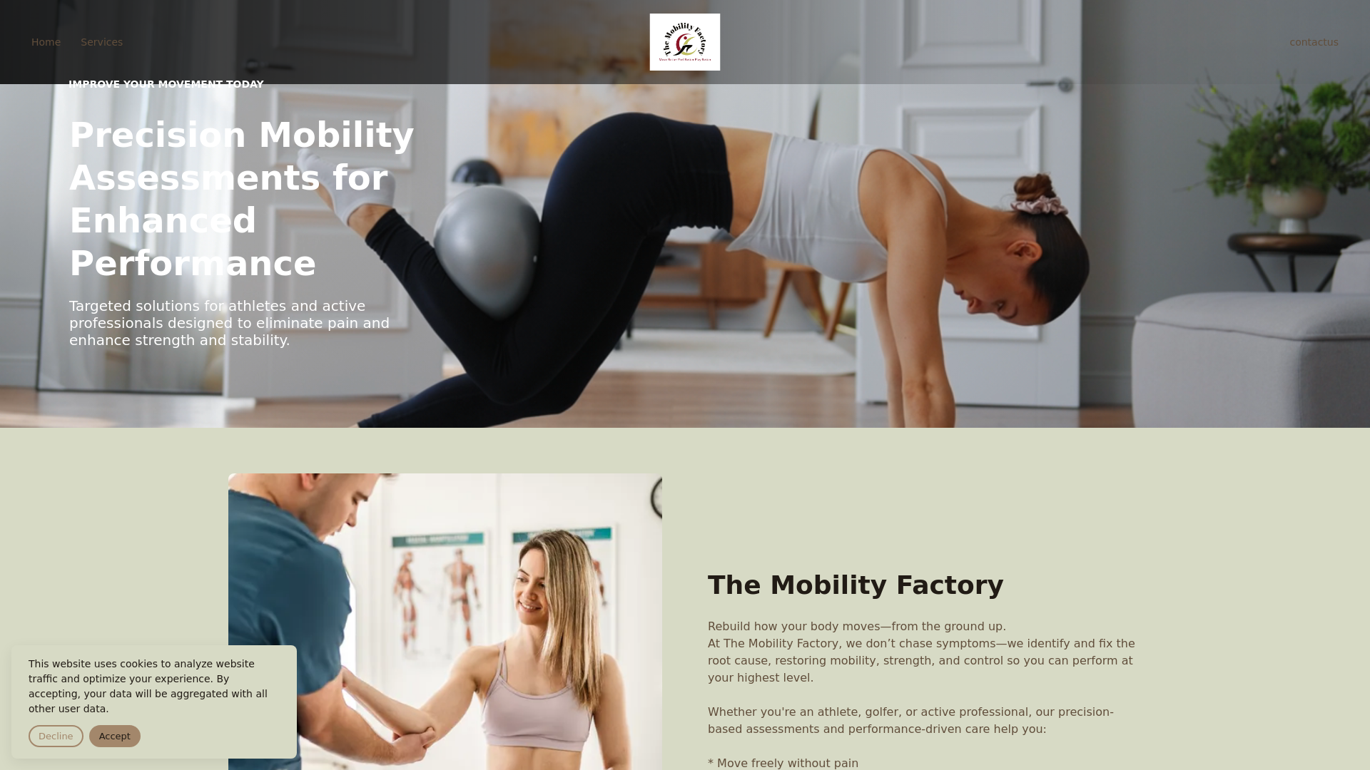 website screenshot of https://themobilityfactory.ca/