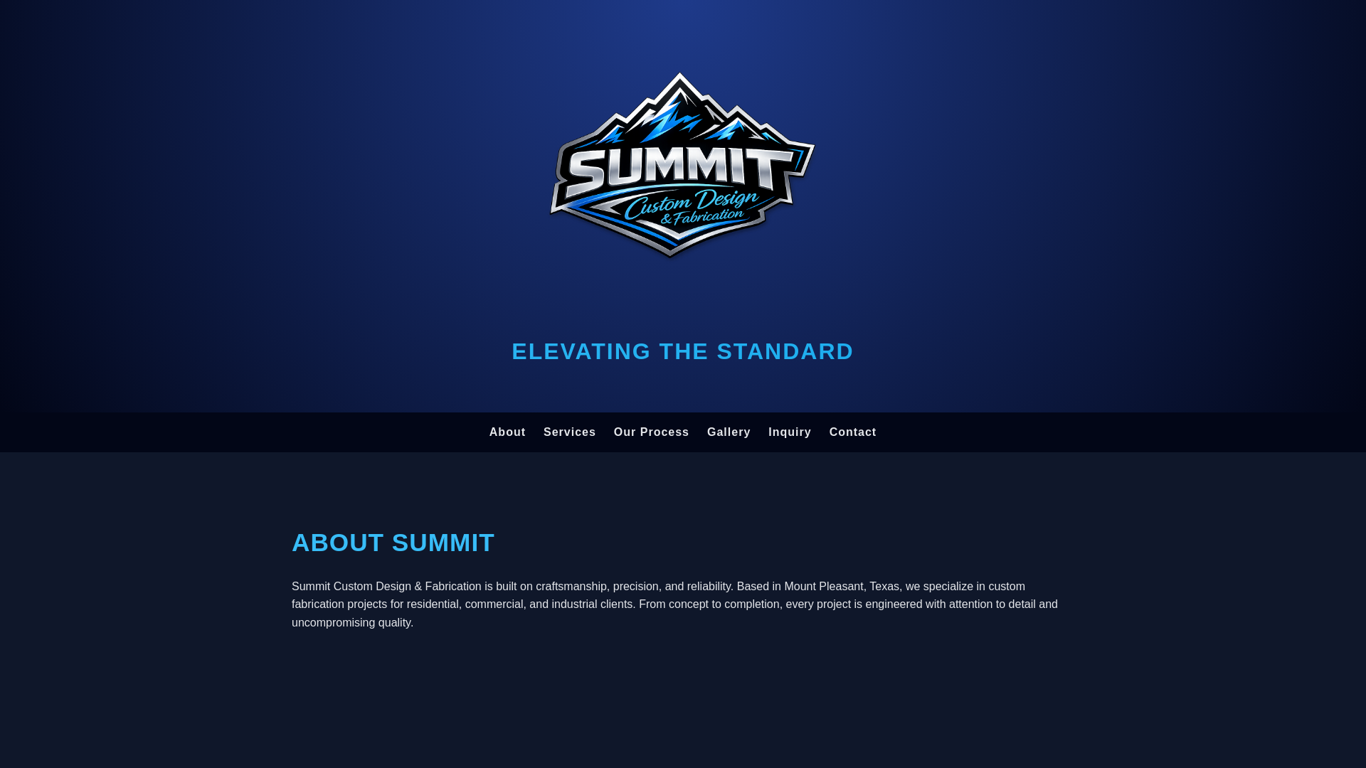 website screenshot of https://summitcustomfab.com/