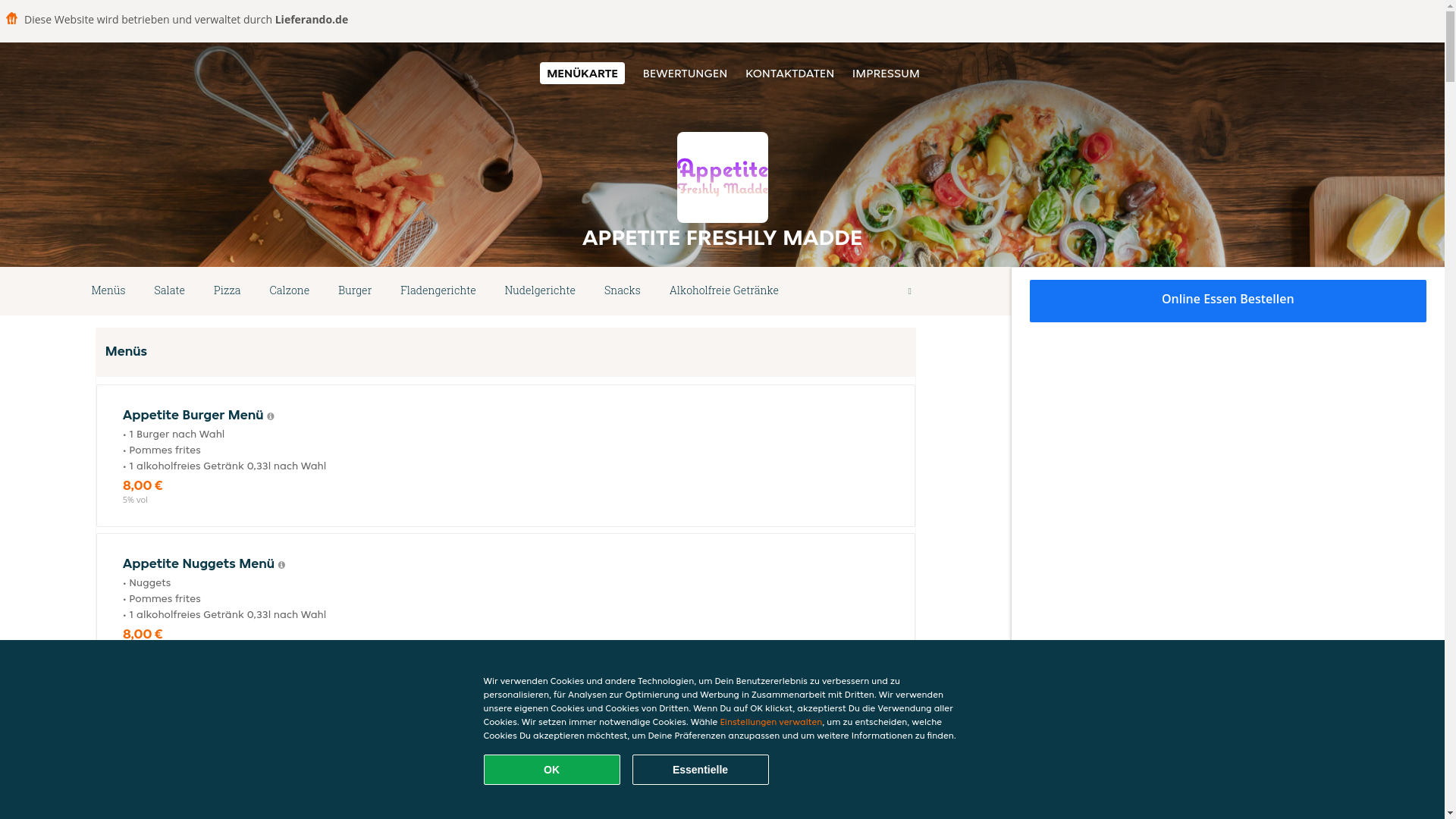 website screenshot of https://appetitefreshlymadde-hameln.de/