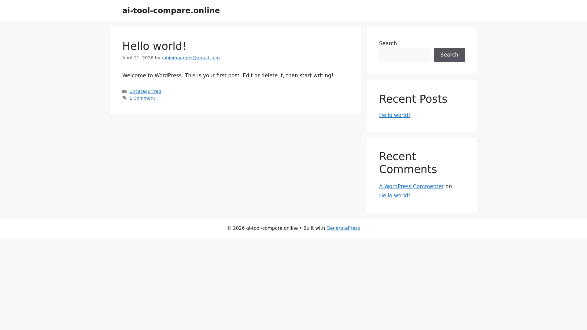 website screenshot of https://ai-tool-compare.online/