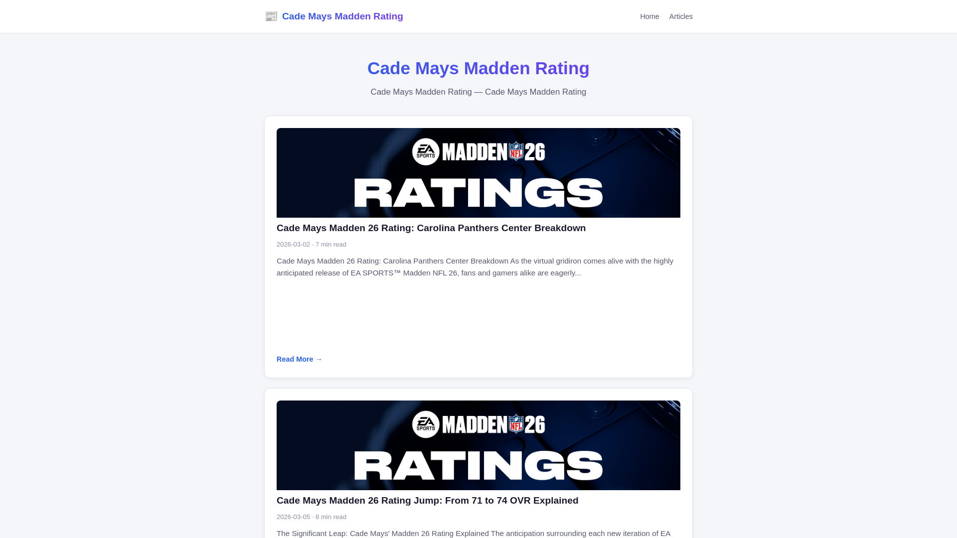 website screenshot of https://cade-mays-madden-rating.pages.dev/
