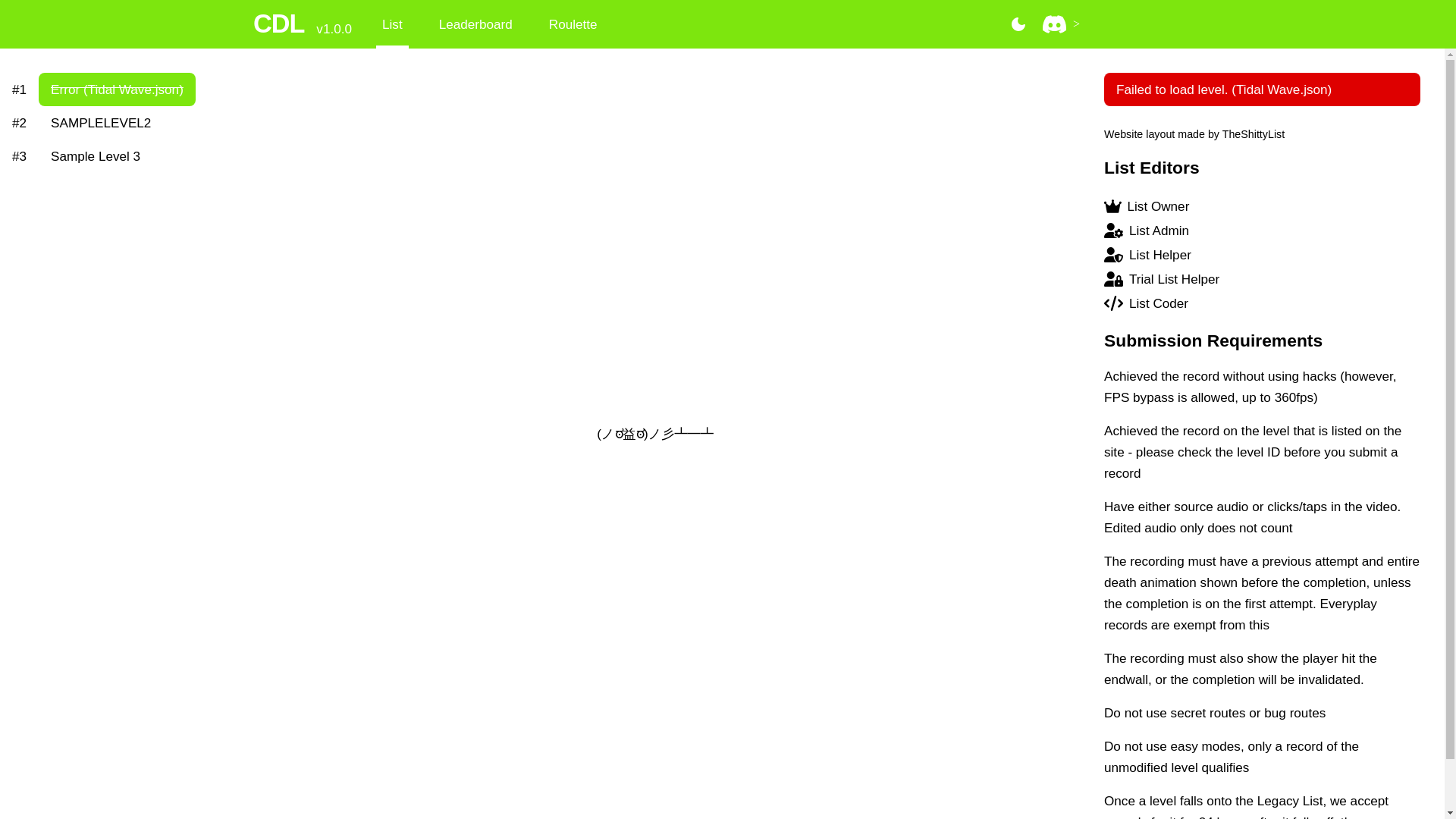 website screenshot of https://cactusdemonlist.pages.dev/