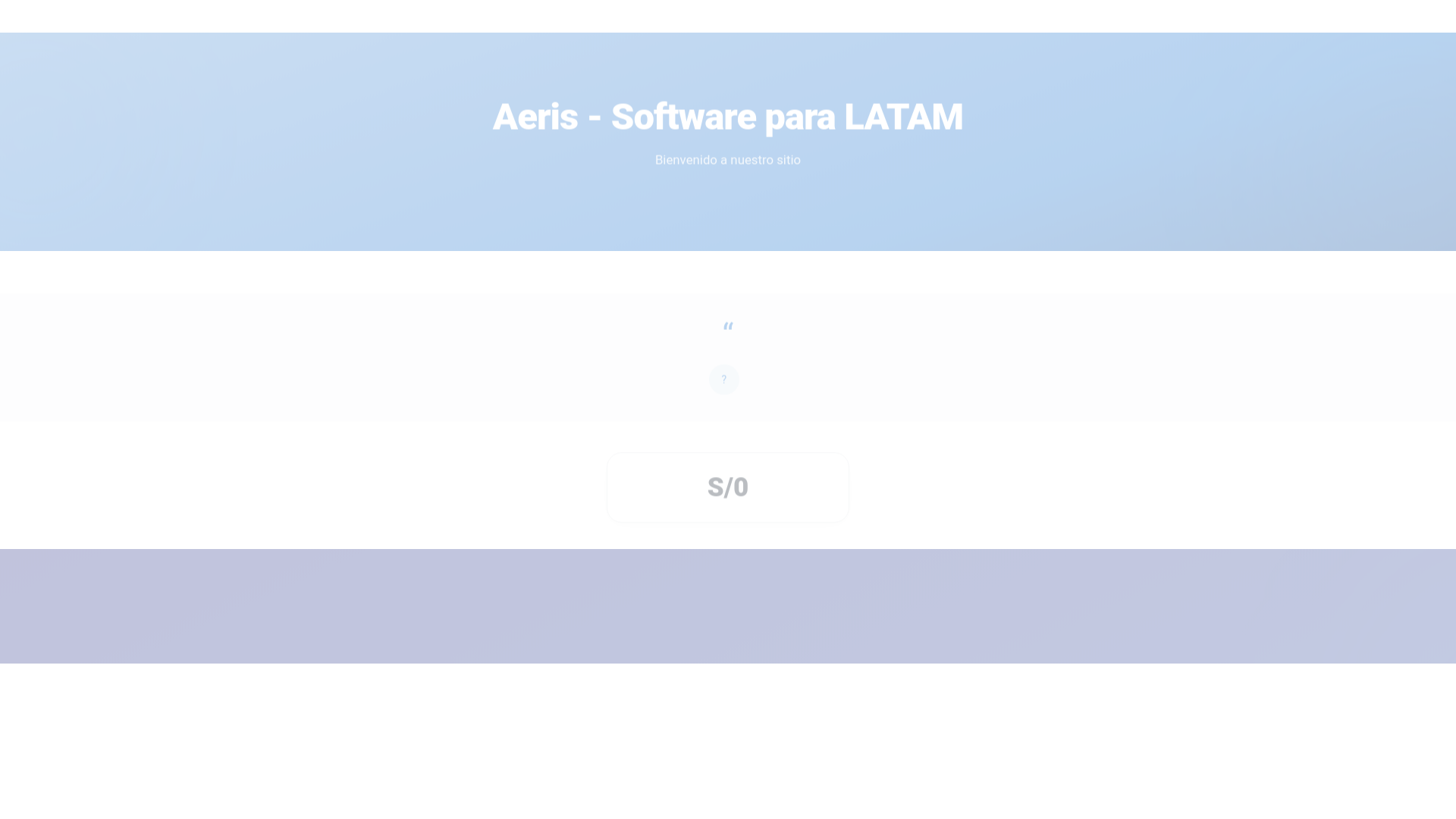 website screenshot of https://aeris.pe/