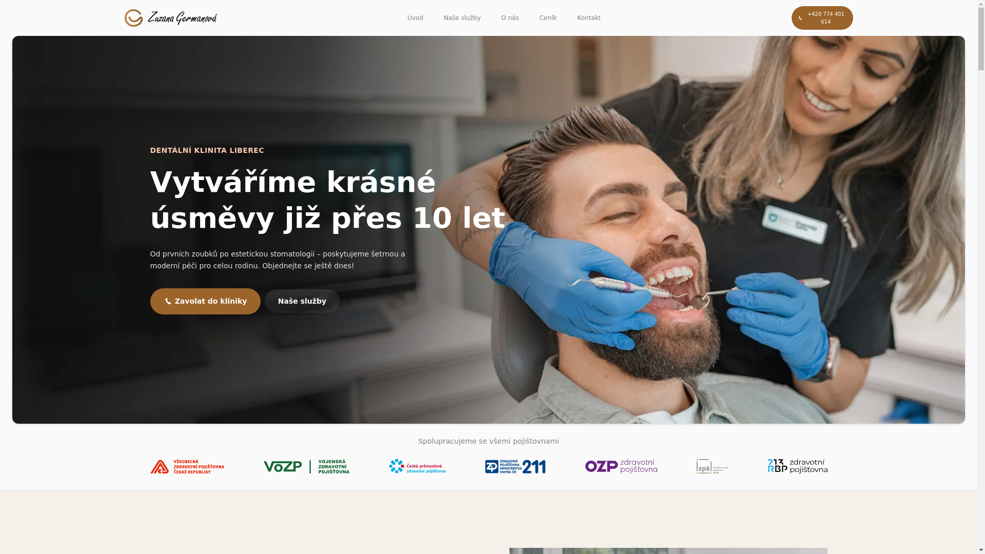 website screenshot of https://zuzanagermanova.pages.dev/