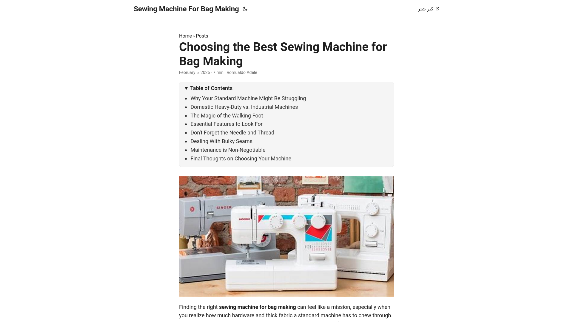 website screenshot of https://sewing-machine-for-bag-making.pages.dev/