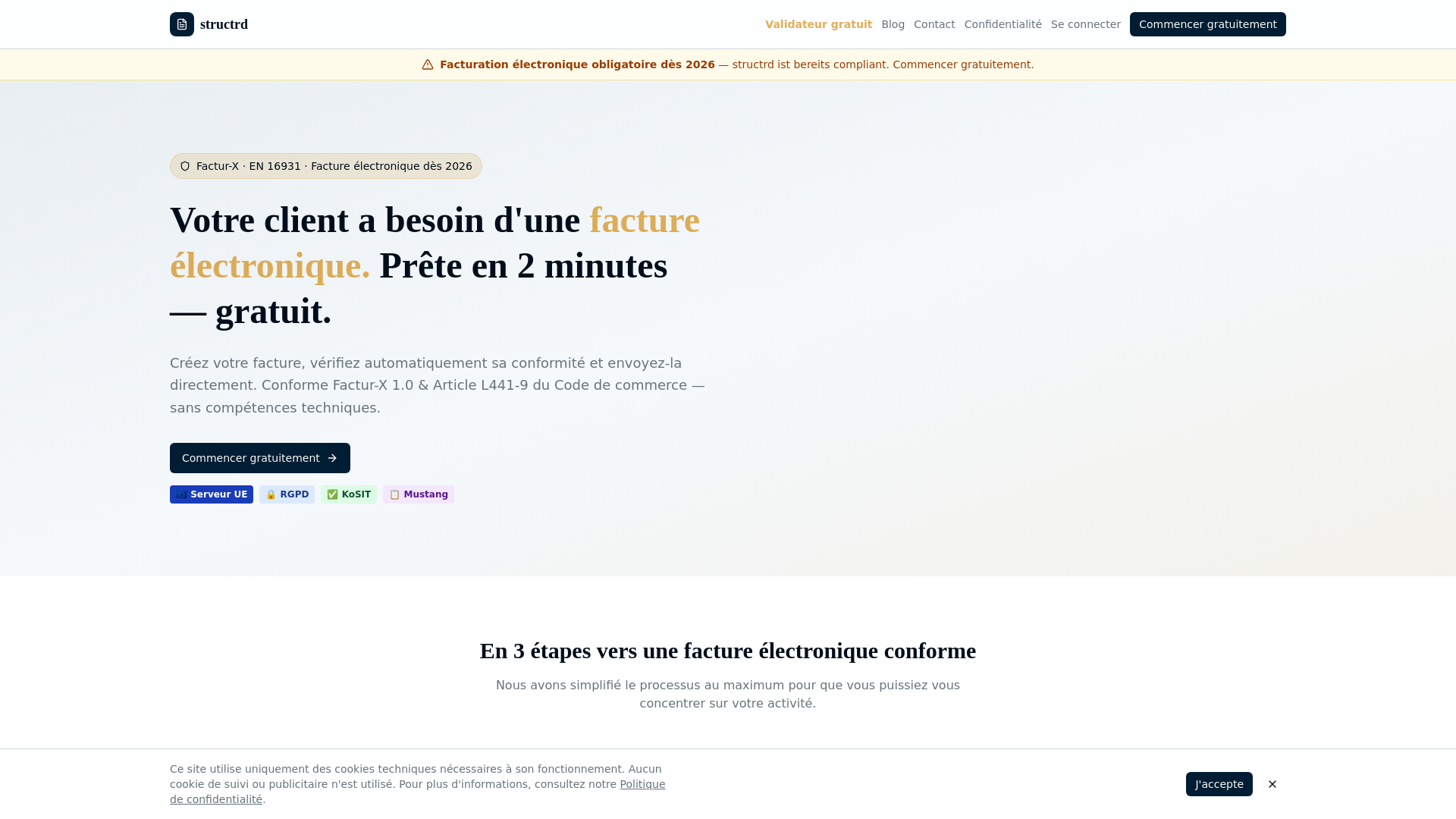 website screenshot of https://structrd.app