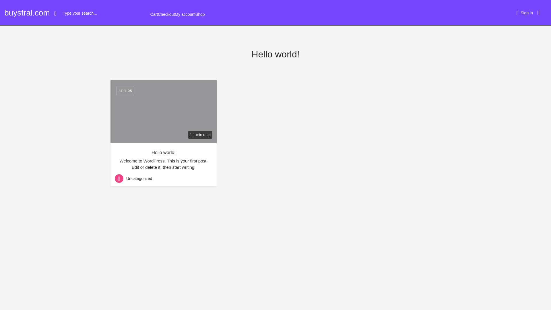 website screenshot of https://buystral.com
