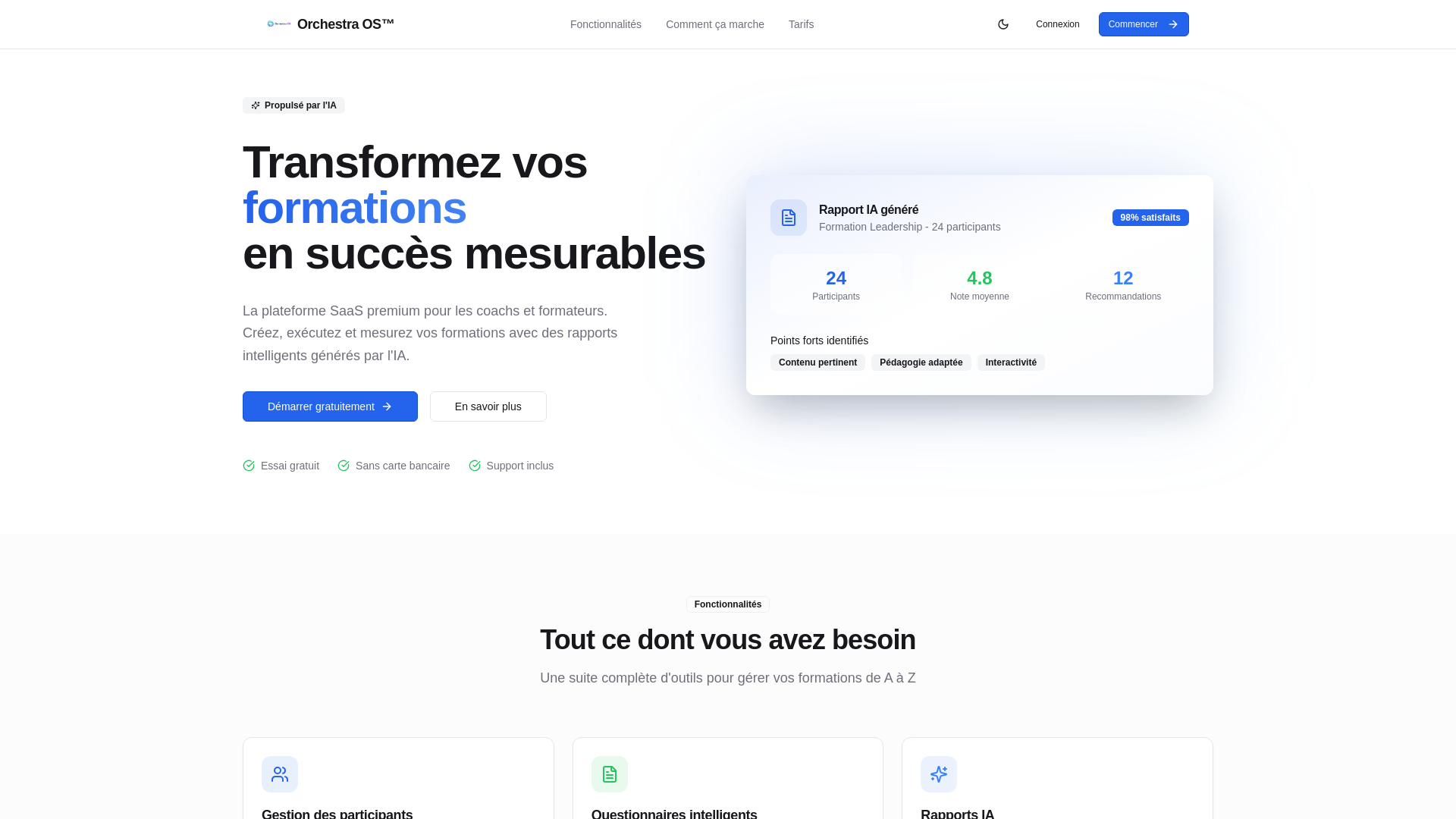 website screenshot of https://orchestra-os.com
