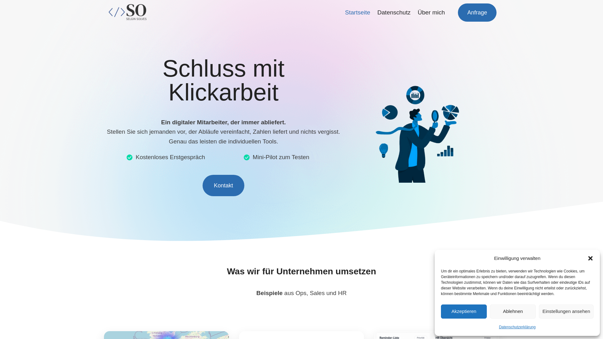 website screenshot of https://selginsolves.de