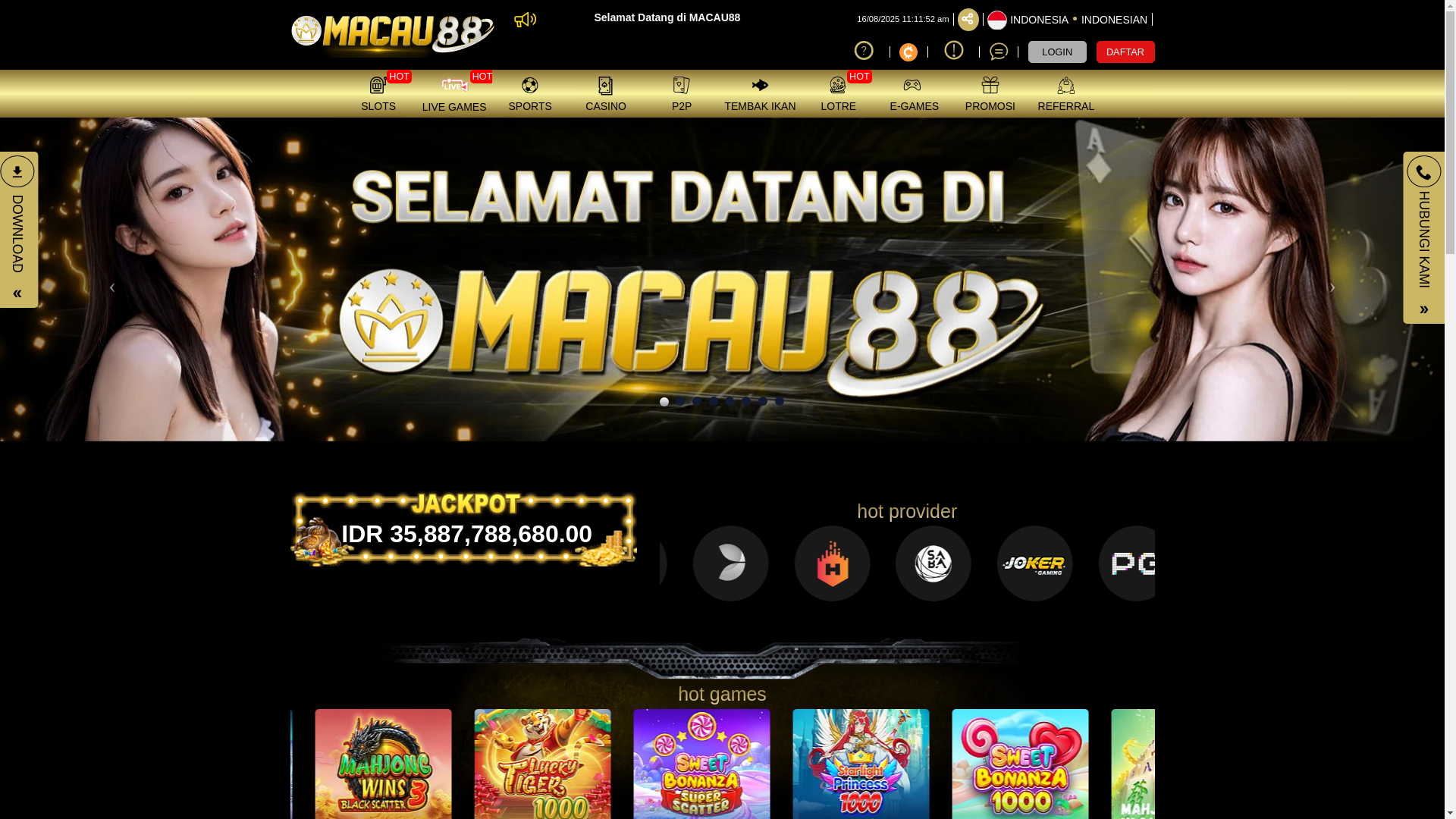 website screenshot of https://macau88hyper.xyz/