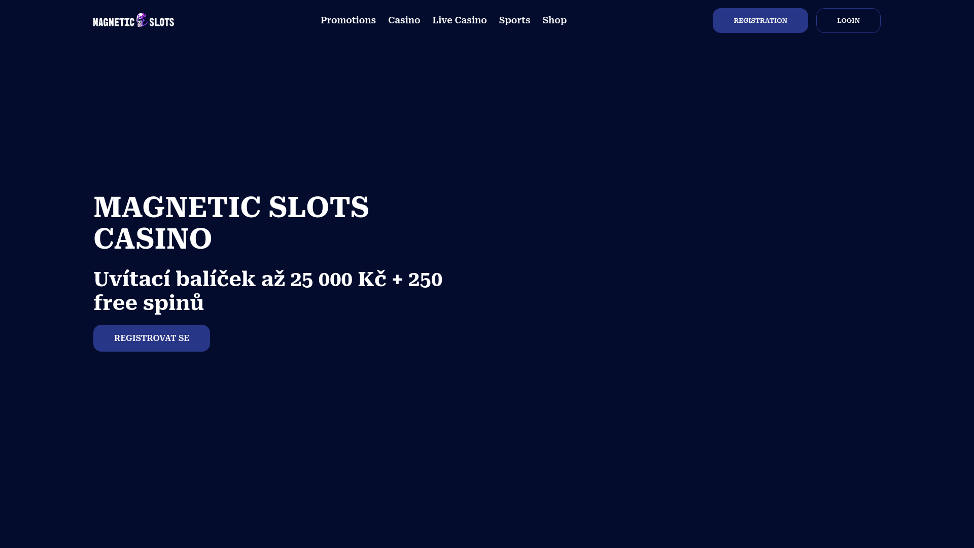website screenshot of https://magnetic-slots-cz.pages.dev/