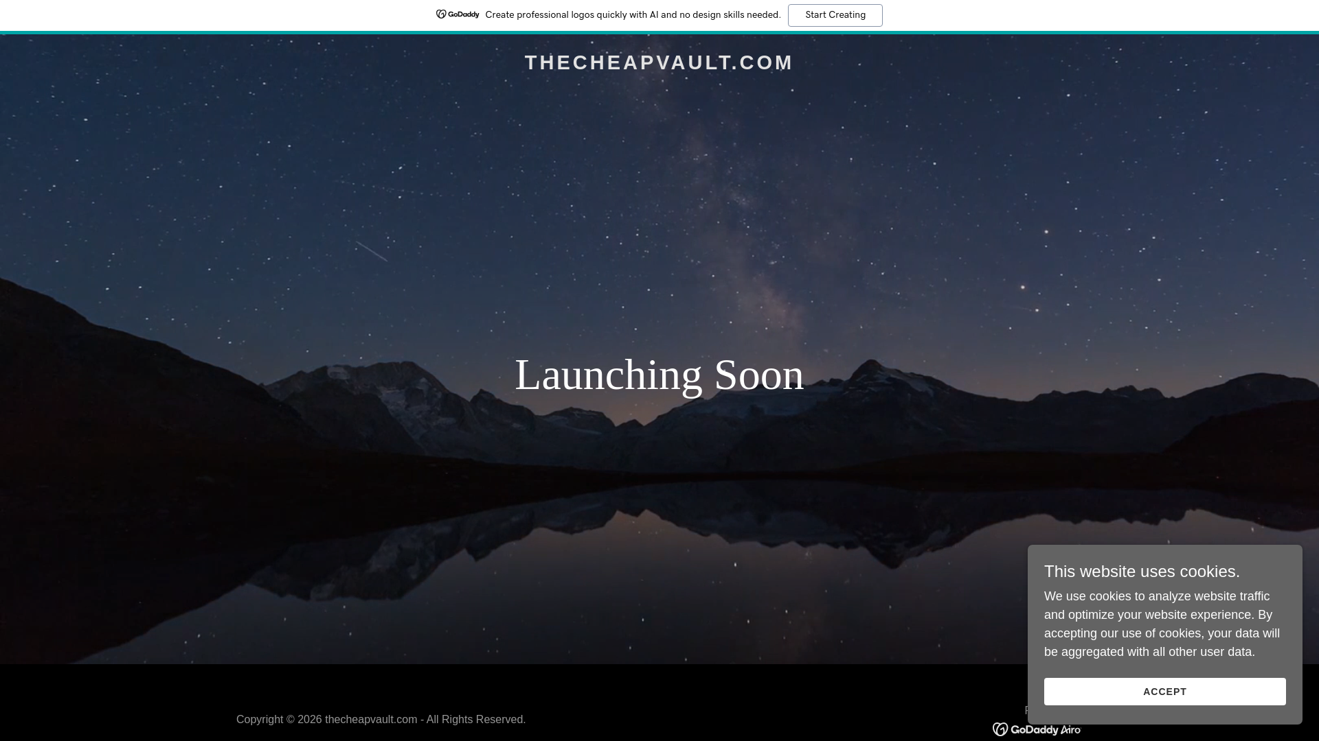 website screenshot of https://thecheapvault.com/