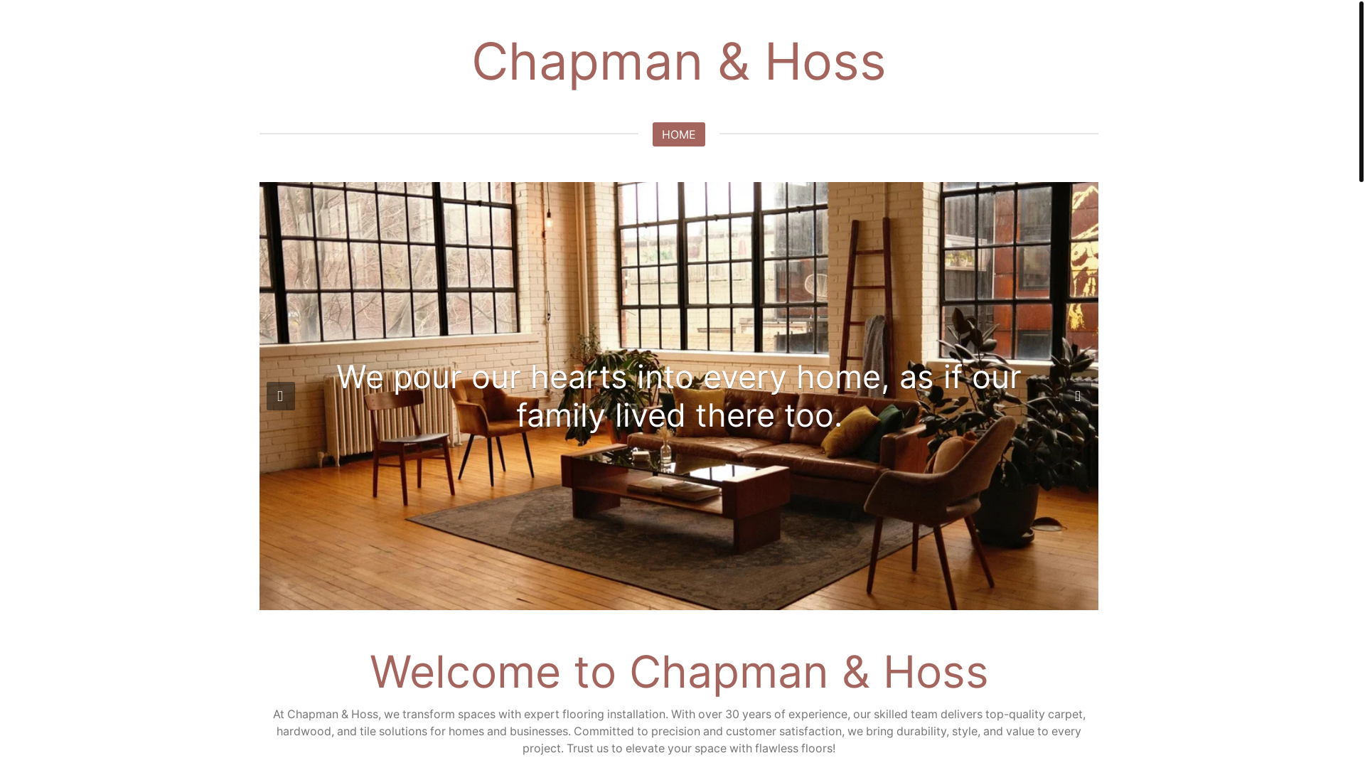 website screenshot of https://chapman-hoss.com/