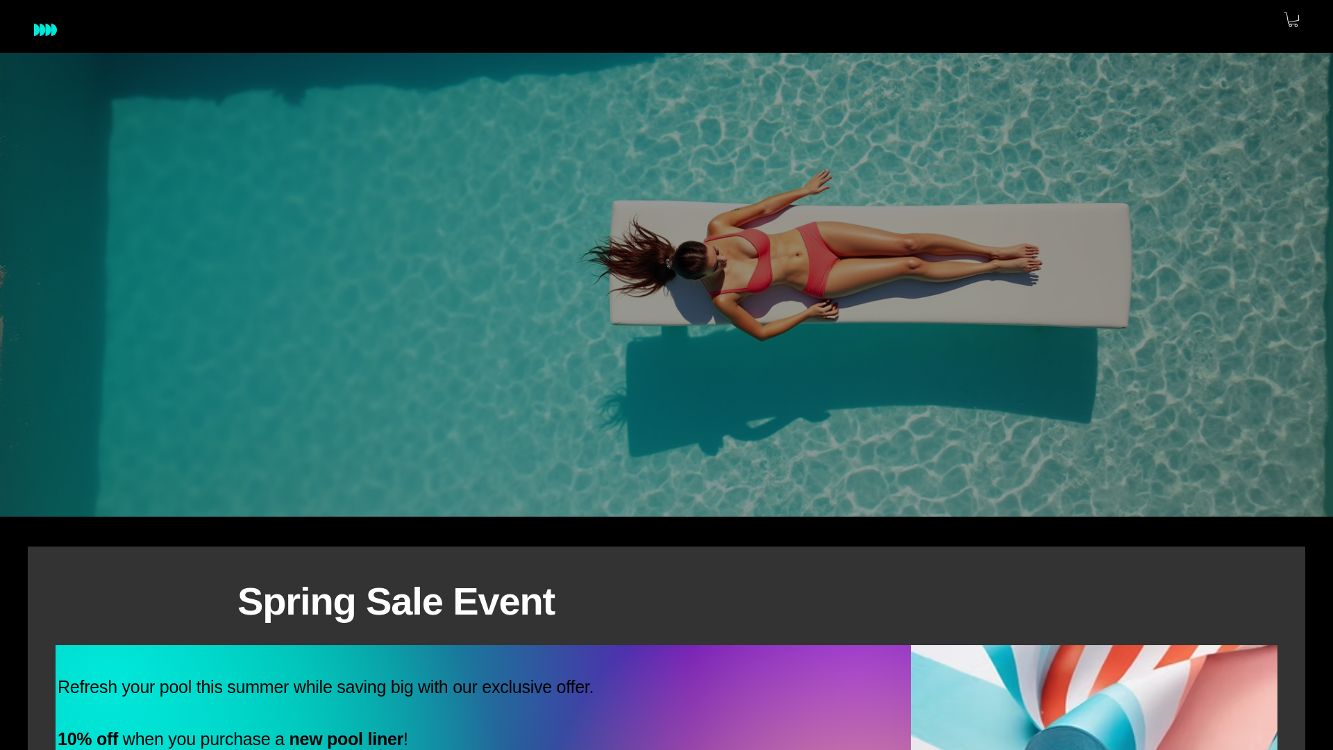 website screenshot of https://perfectfitpools.ca