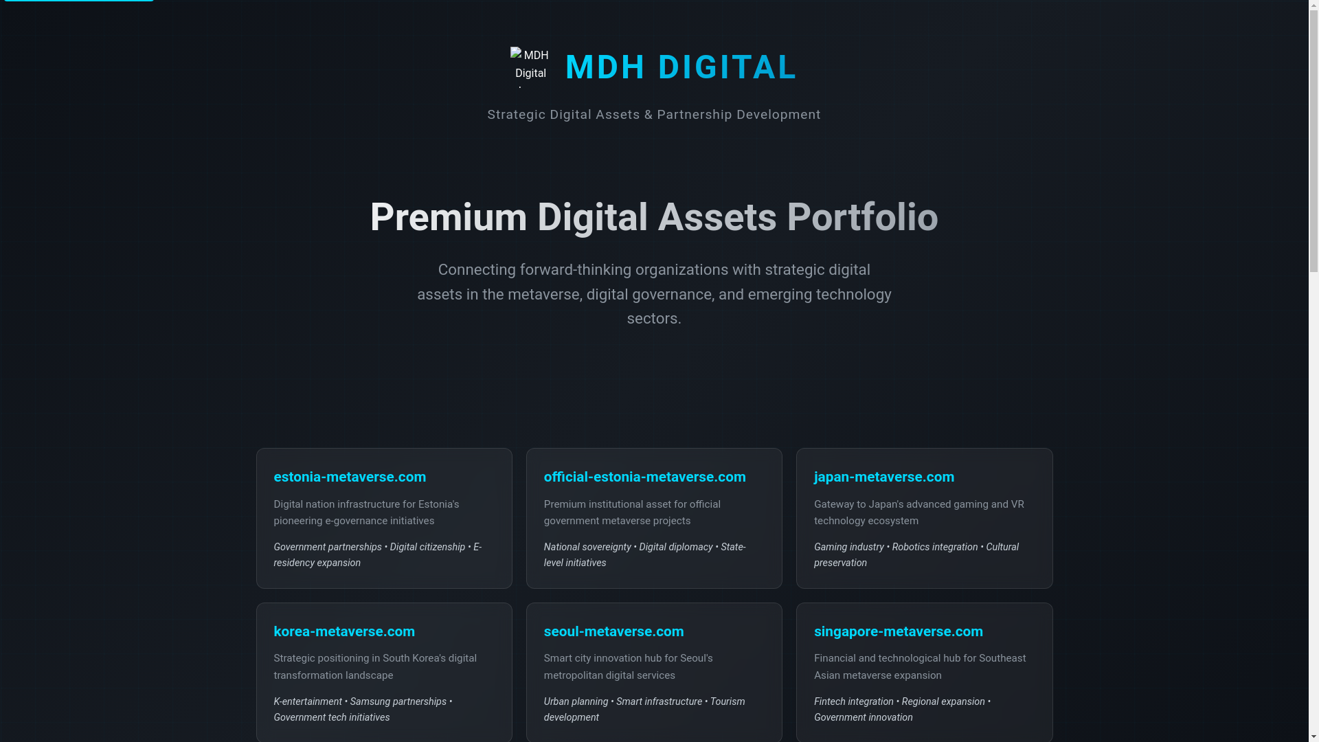 website screenshot of https://estonia-metaverse.pages.dev/