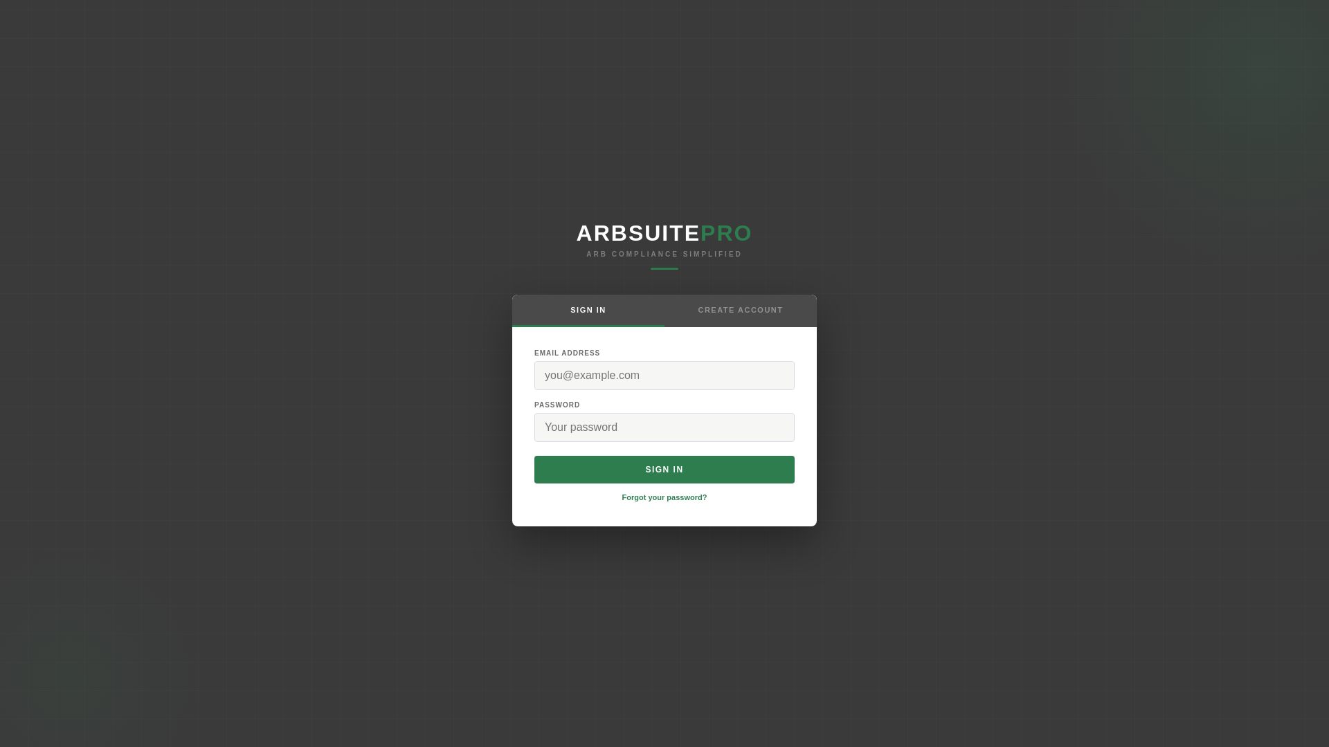 website screenshot of https://arbsuitepro.co.uk/
