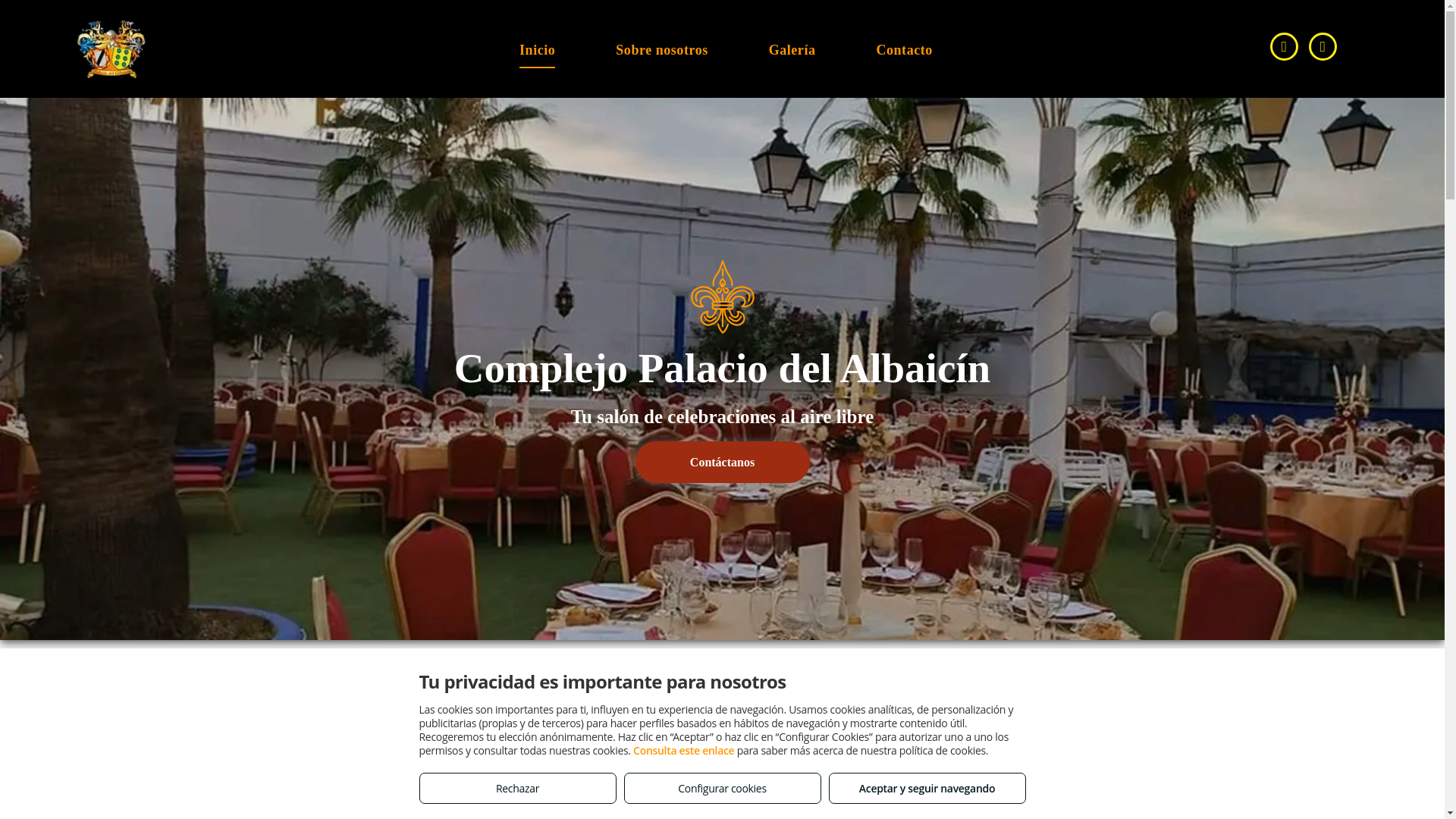 website screenshot of https://complejopalaciodelalbaicin.es/