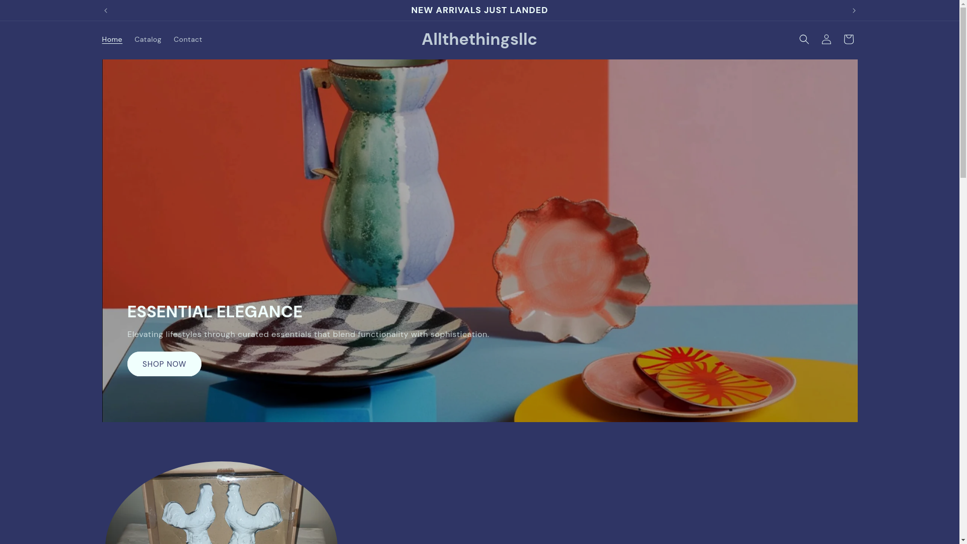 website screenshot of https://allthethingsllc.shop/