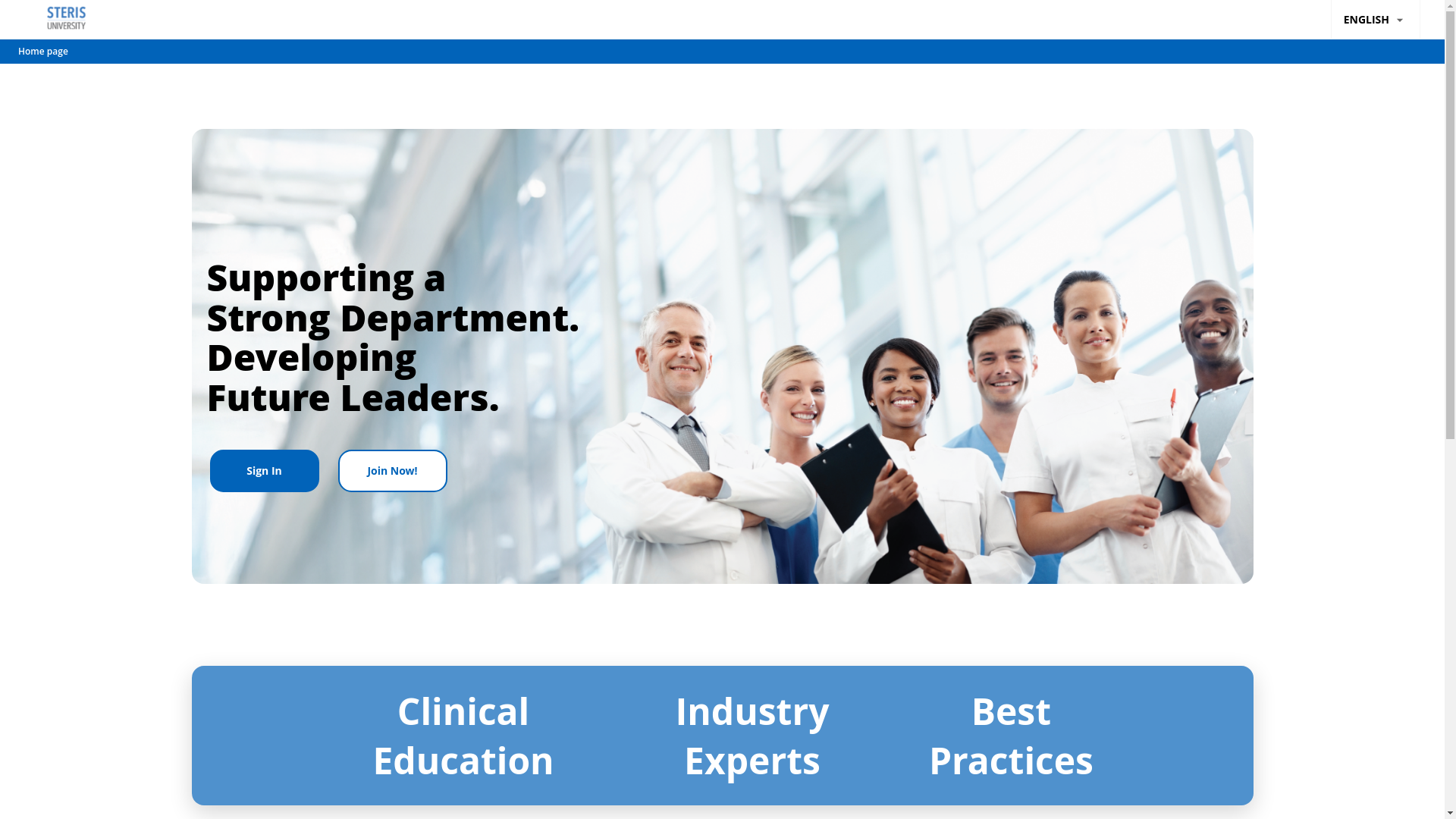 website screenshot of https://steris.university/