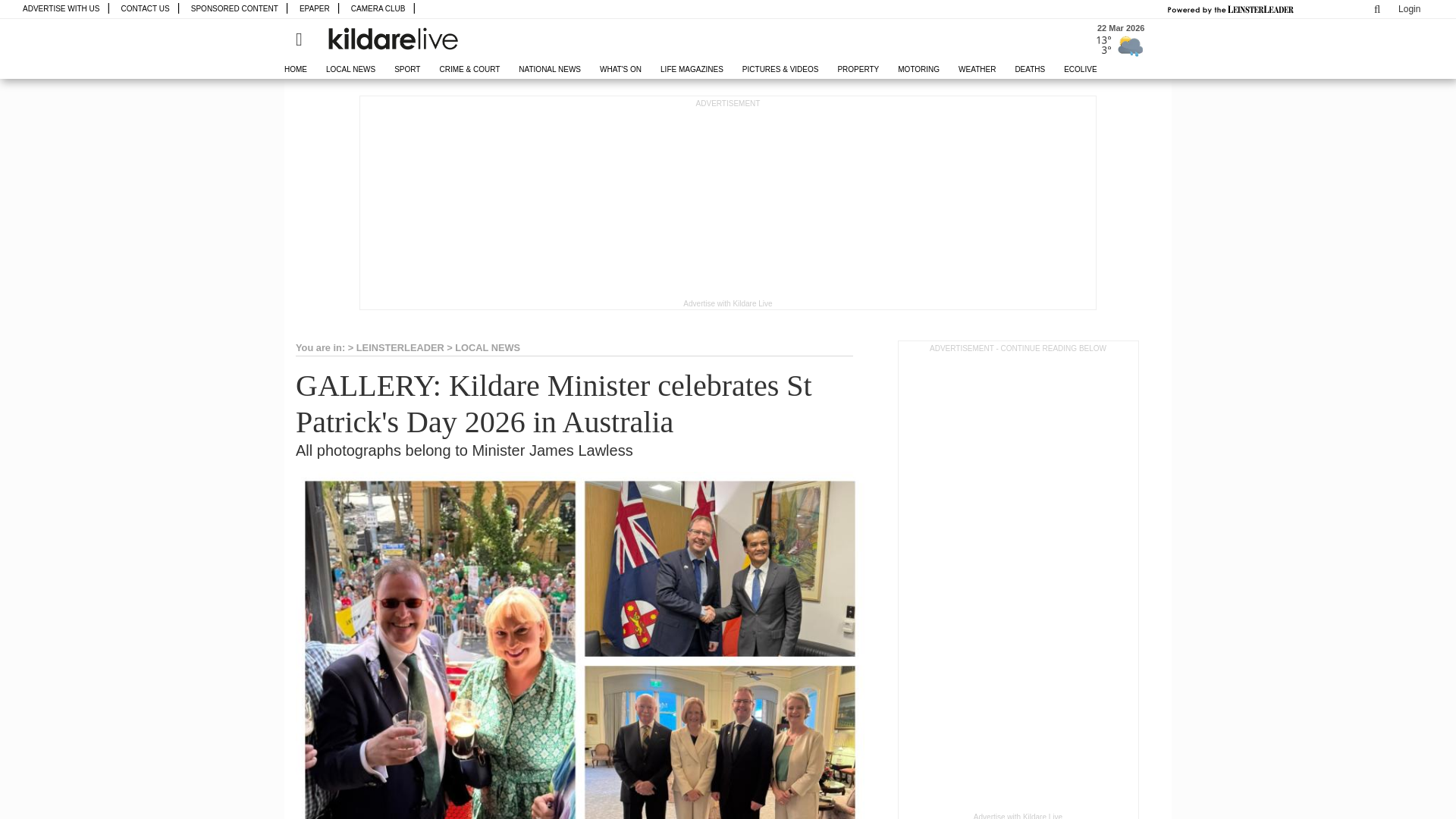 website screenshot of https://www.leinsterleader.ie/story-telling/local-news/2043520/gallery-kildare-minister-celebrates-st-patrick-s-day-2026-in-australia.html