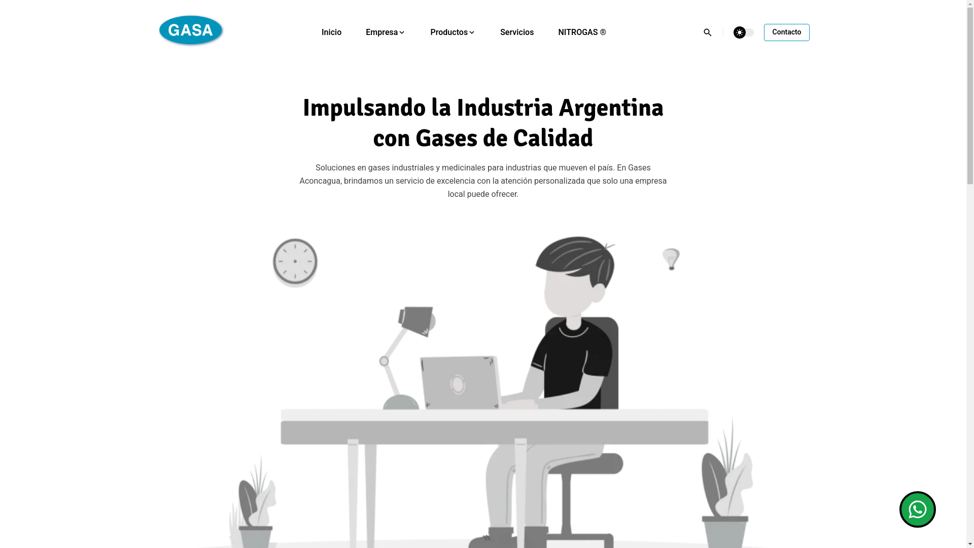 website screenshot of https://gasa-webpage.pages.dev/
