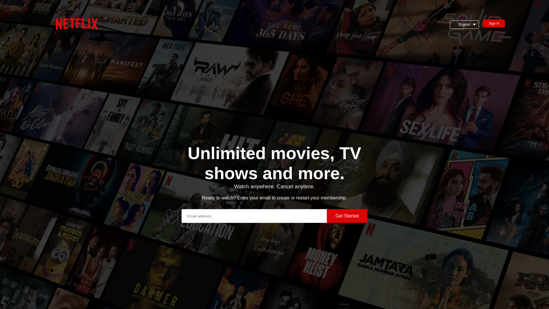 website screenshot of https://clone-netflix-homepage.vercel.app