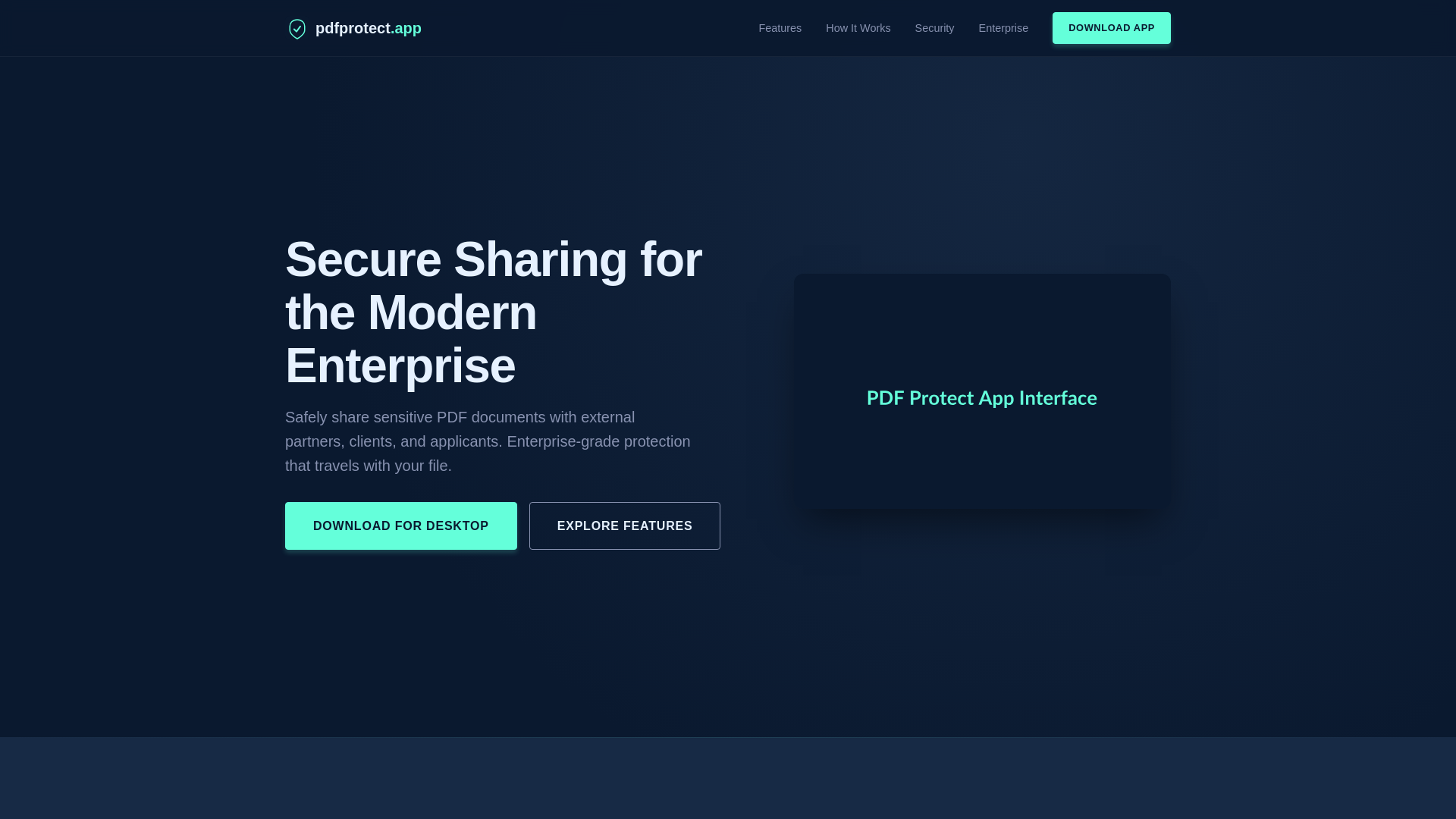 website screenshot of https://pdfprotect.app/