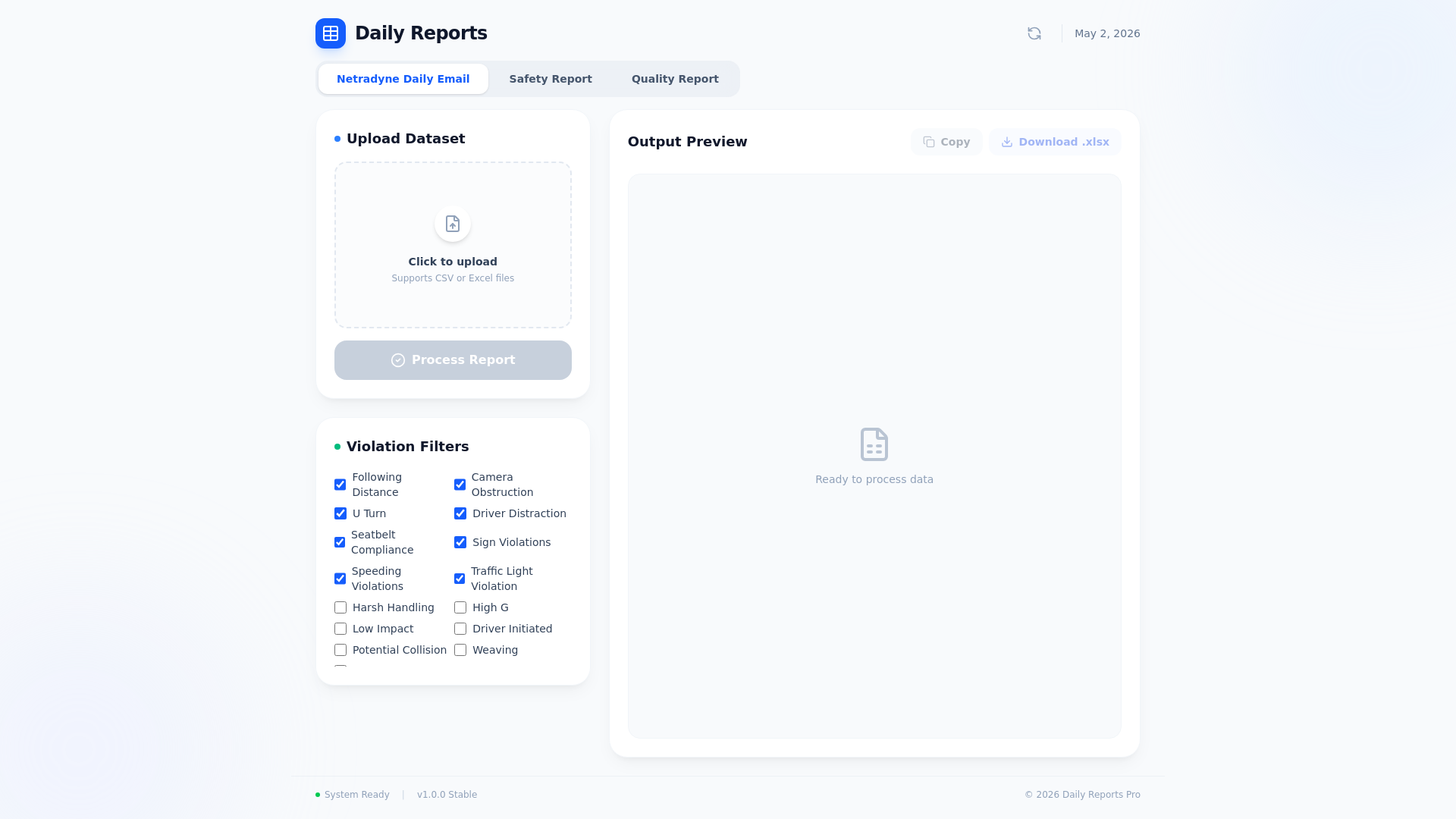 website screenshot of https://lmd-daily-reports.pages.dev/