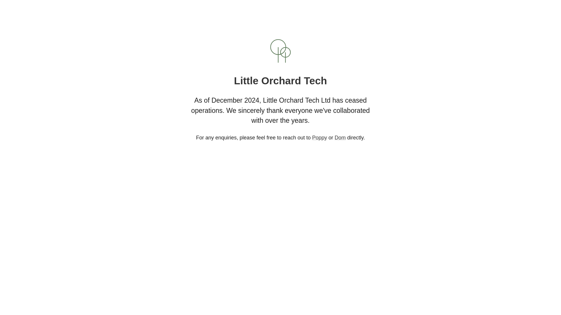 website screenshot of https://littleorchard-tech.pages.dev/