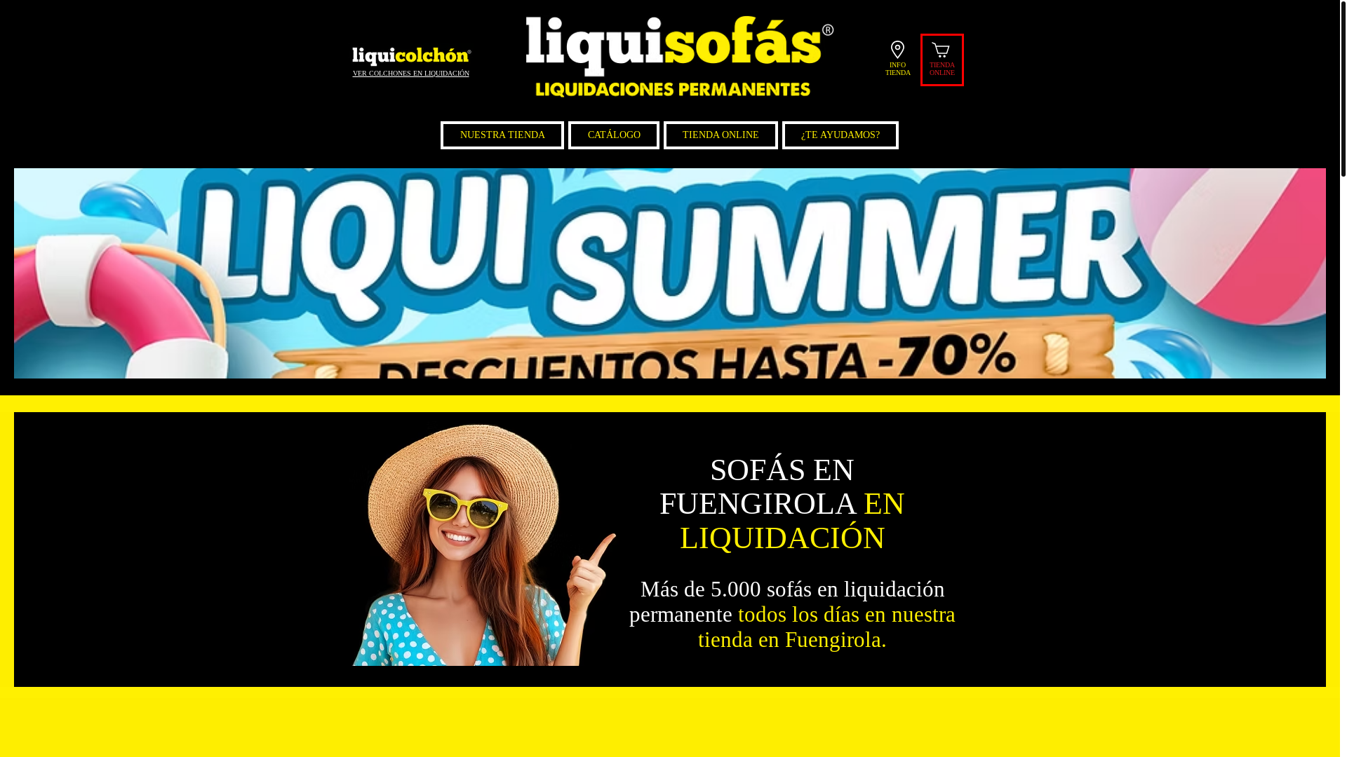 website screenshot of https://liquisofasfuengirola.es/