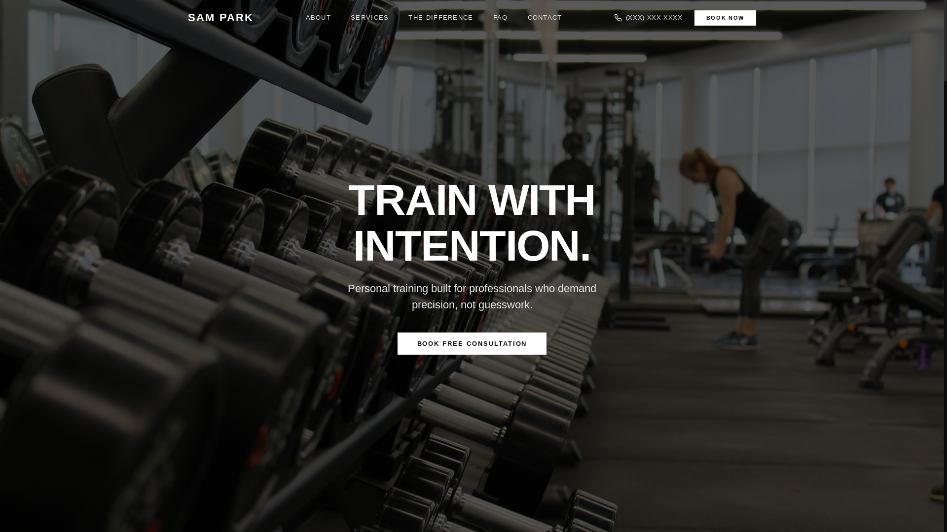 website screenshot of https://samparktraining.ca/