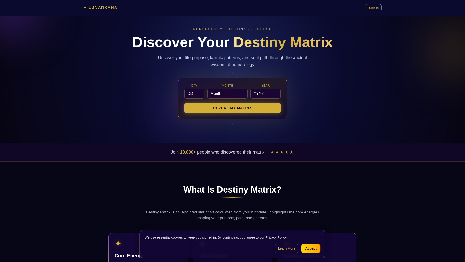 website screenshot of https://lunarkana.com/