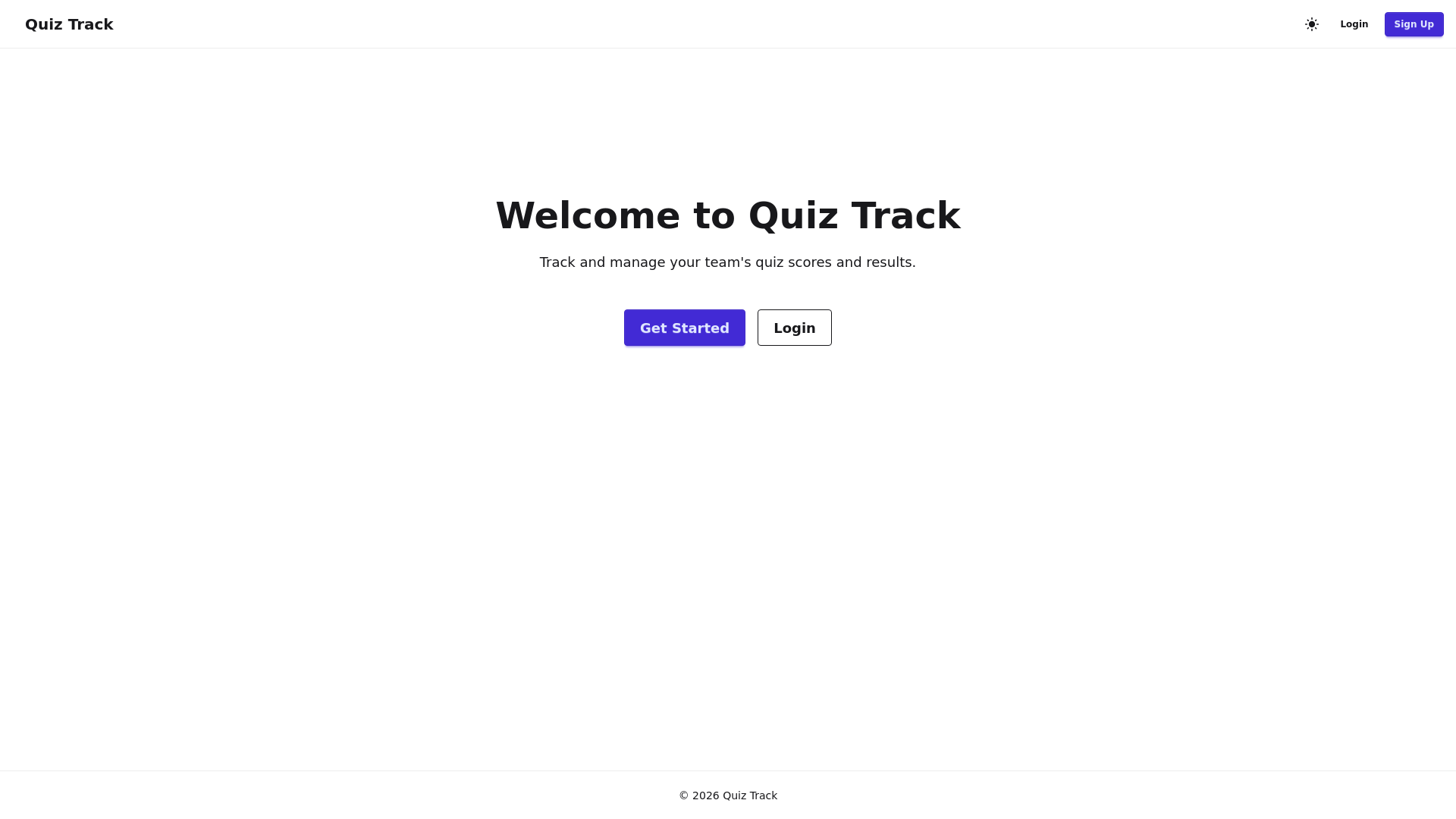 website screenshot of https://quiztrack.win/