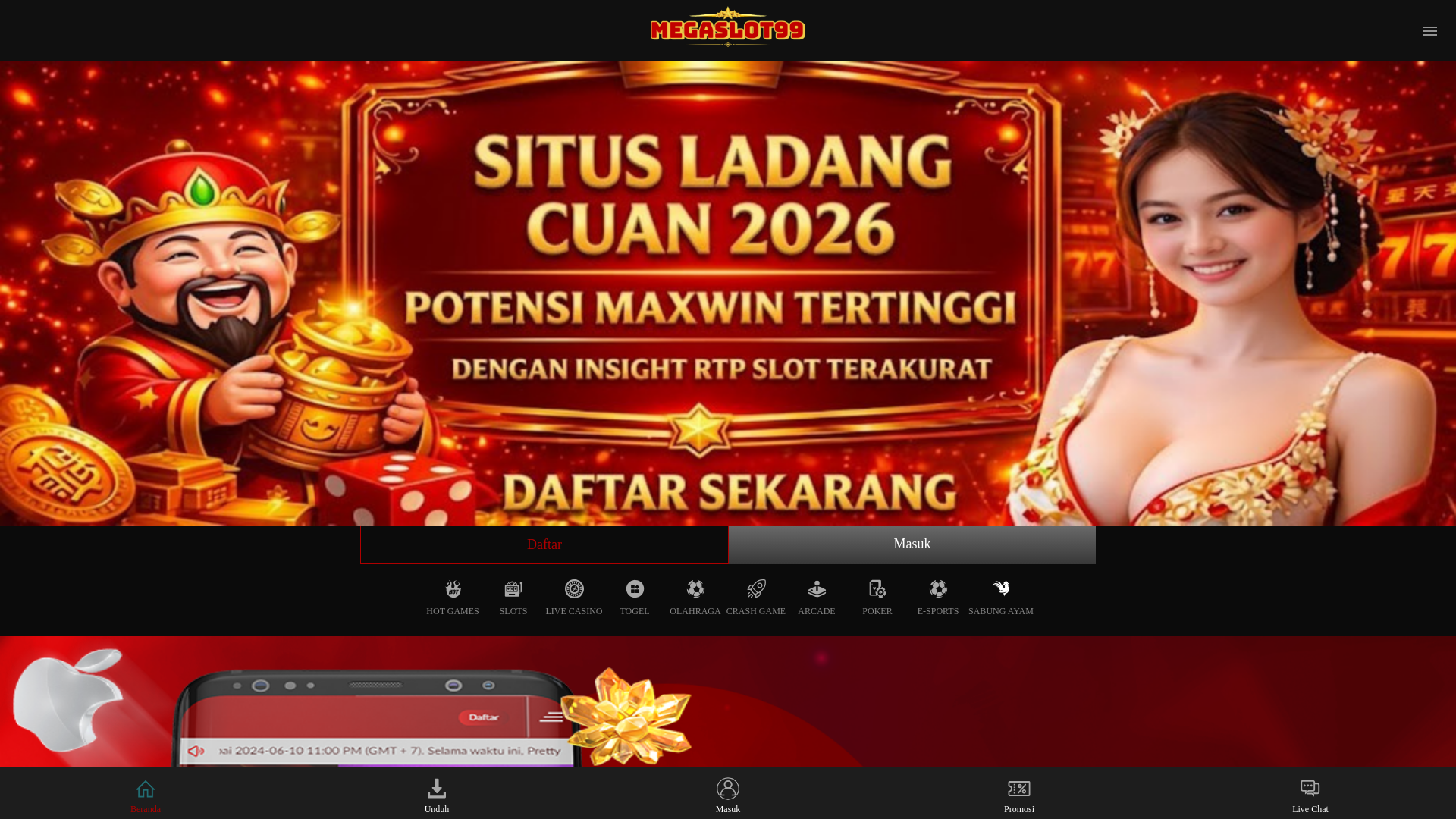 website screenshot of https://tempatmegaslot99.pages.dev/