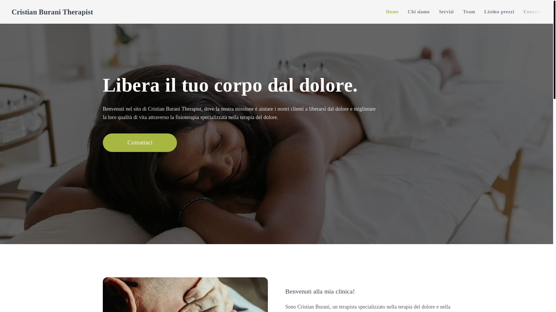 website screenshot of https://cristianburanitherapist.it/