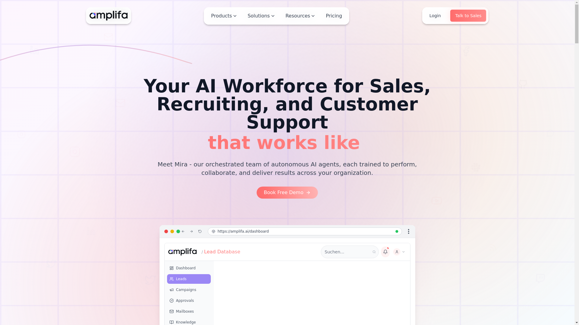 website screenshot of https://dotamplifa.com/