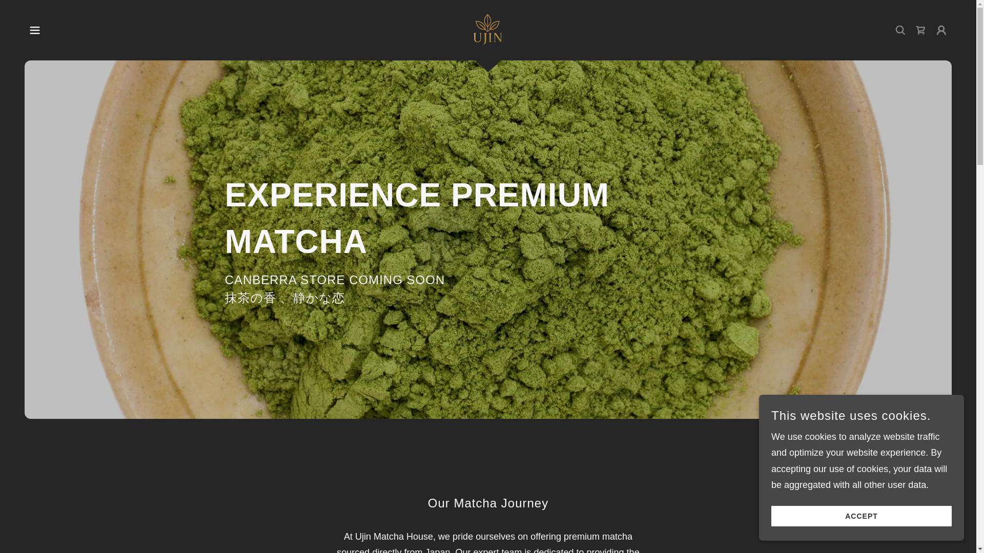 website screenshot of https://ujin-matchahouse.com.au/