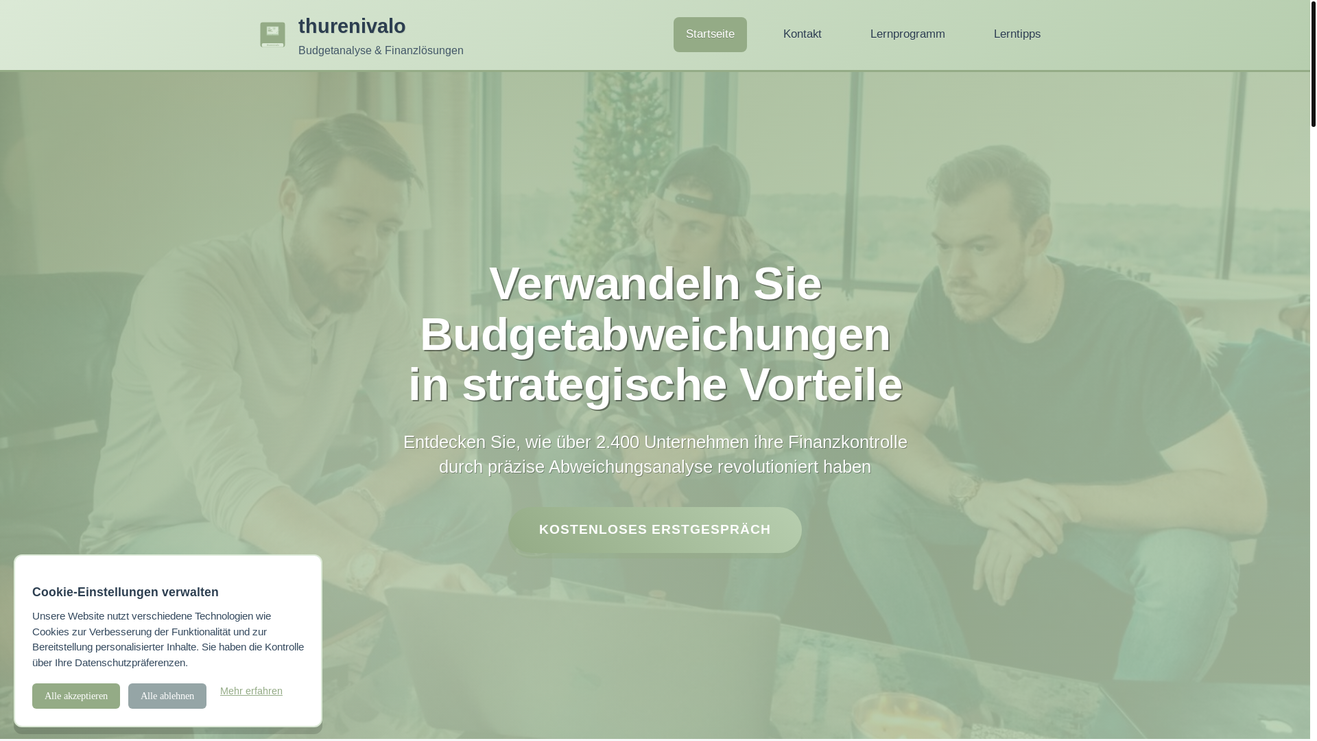 website screenshot of https://thurenivalo.com/