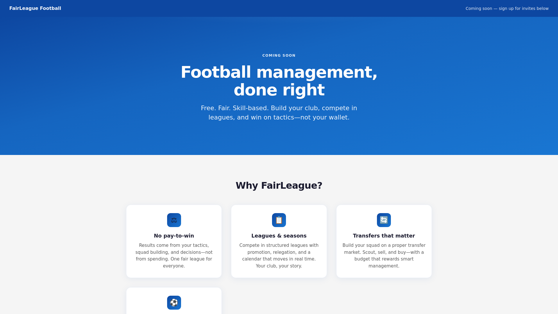 website screenshot of https://fairleague-web.pages.dev/
