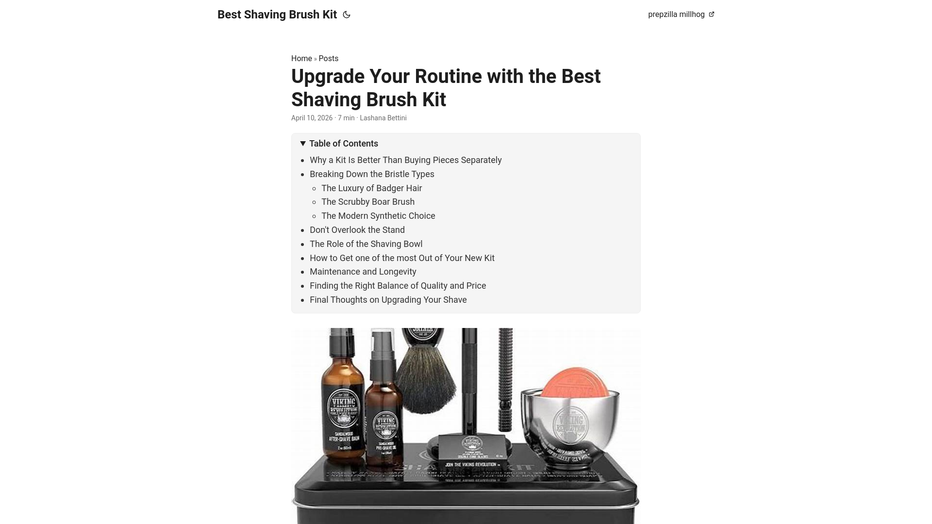 website screenshot of https://best-shaving-brush-kit.pages.dev/