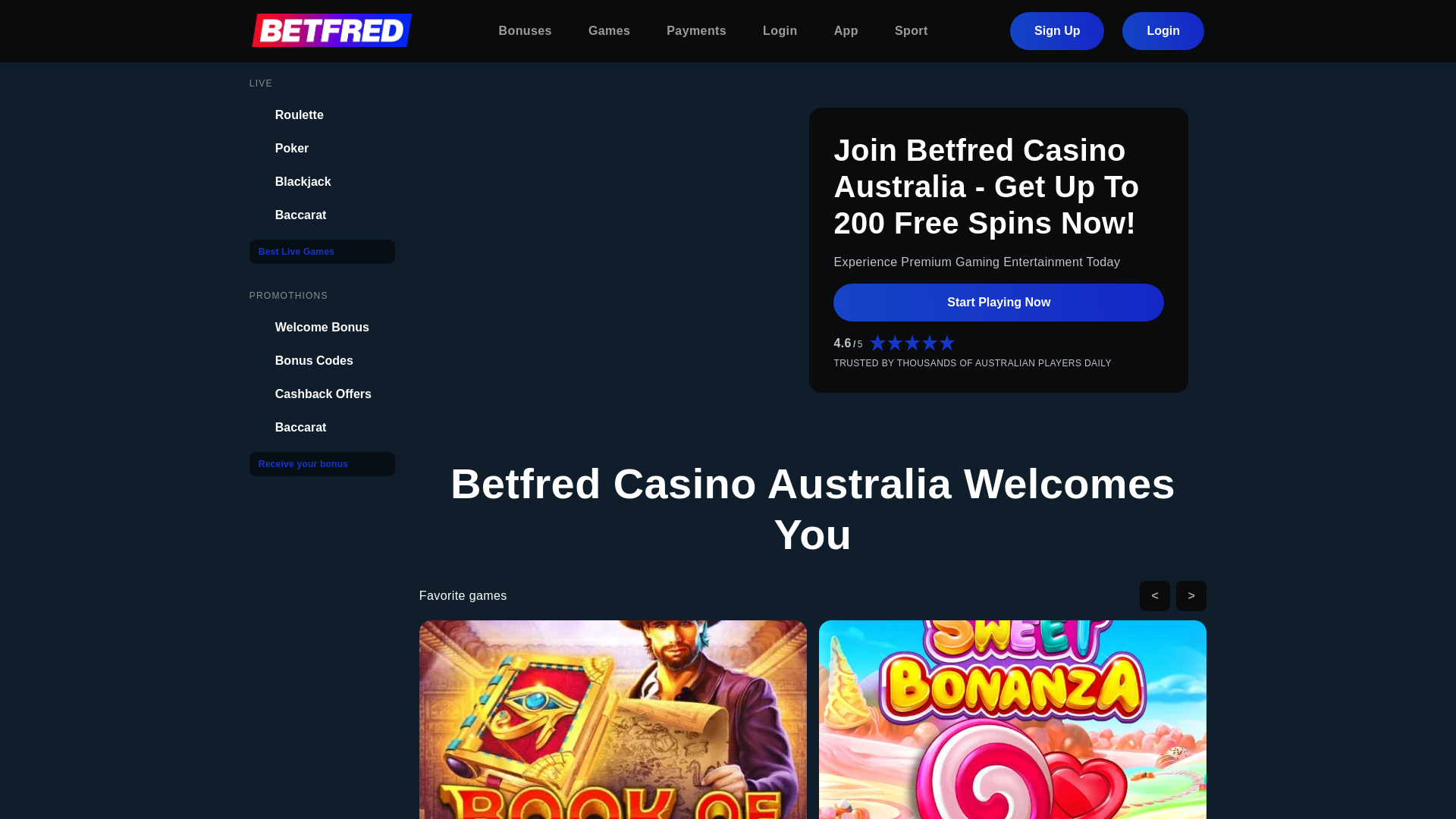 website screenshot of https://betfredcasinoaustralia-com.pages.dev/