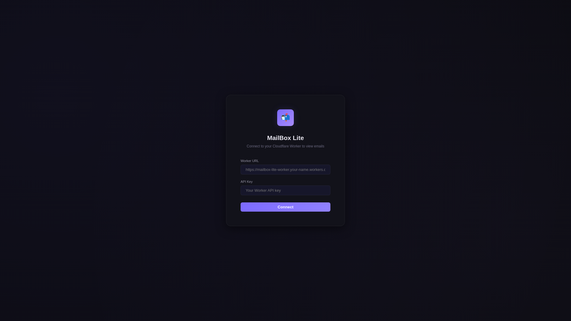 website screenshot of https://mailbox-lite-web.pages.dev/